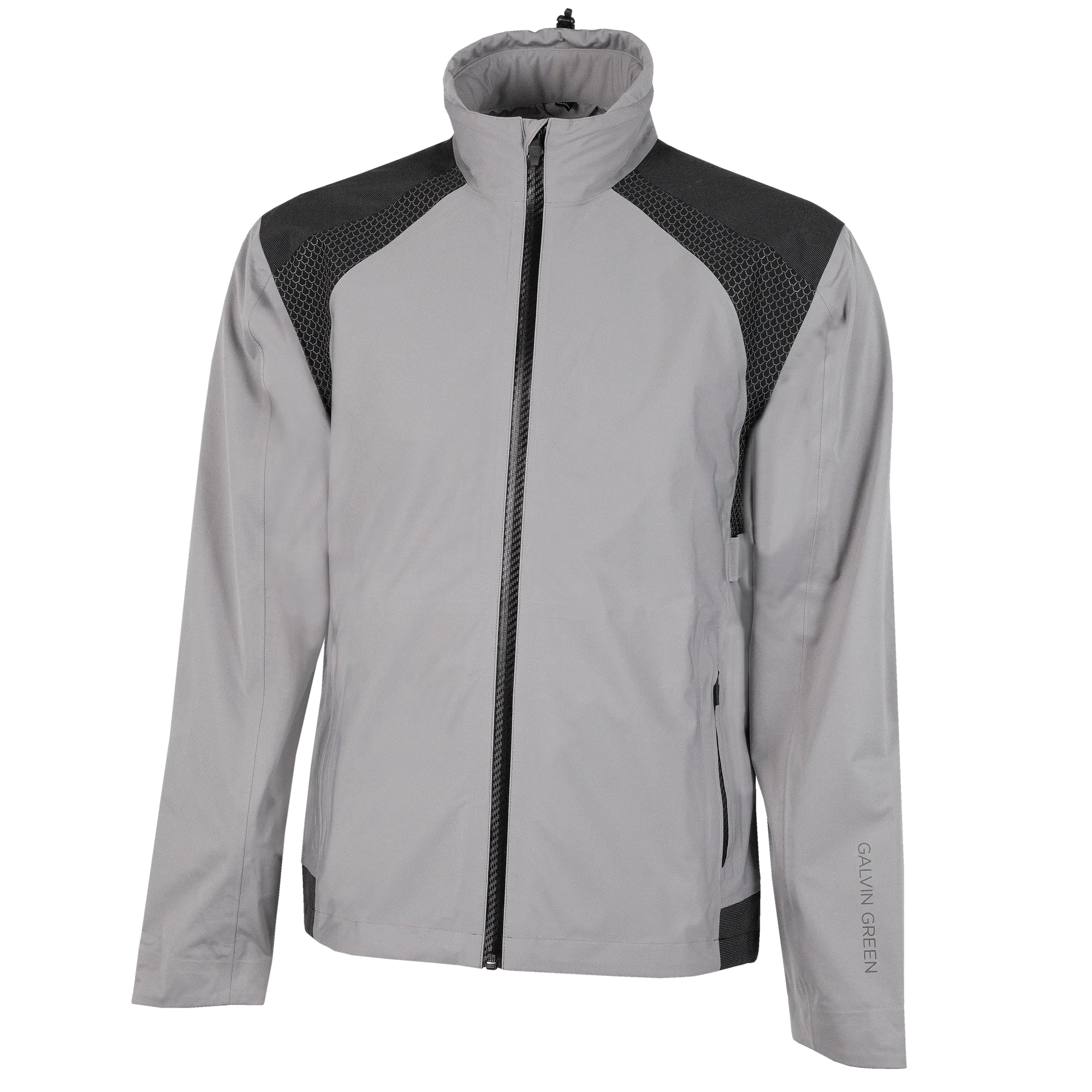Action is a Waterproof golf jacket for Men in the color Sharkskin(0)