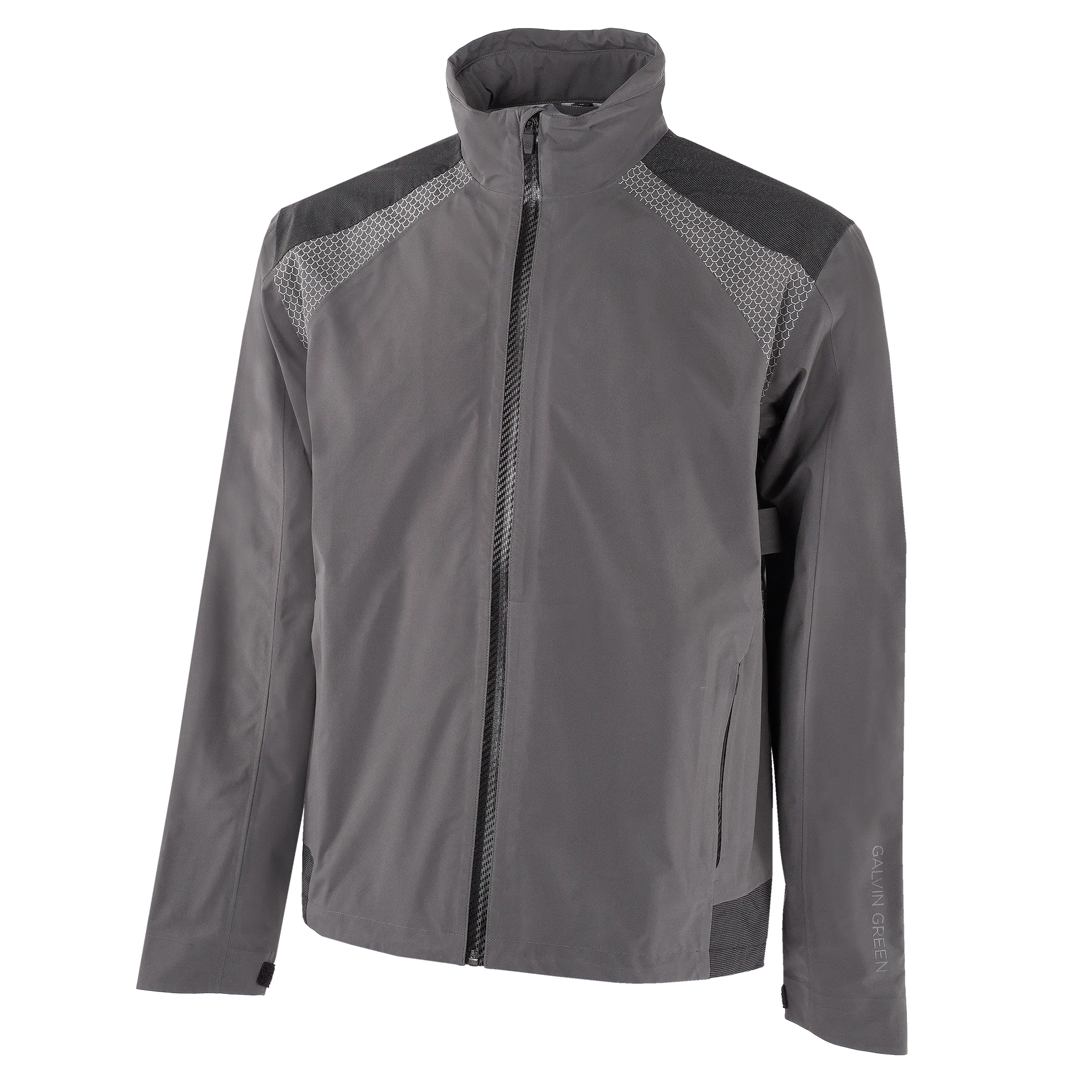 Action is a Waterproof golf jacket for Men in the color Forged Iron(0)