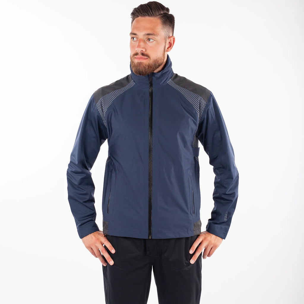Action is a Waterproof golf jacket for Men in the color Navy(1)