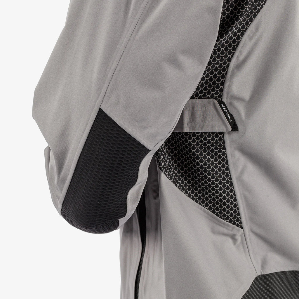 Action is a Waterproof golf jacket for Men in the color Sharkskin(7)