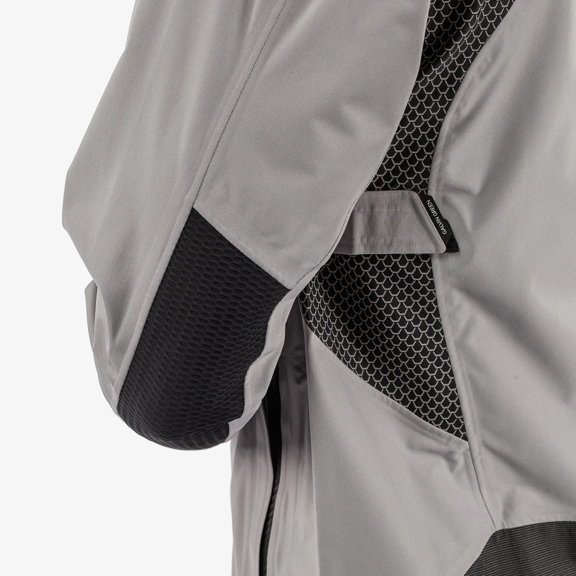 Action is a Waterproof golf jacket for Men in the color Sharkskin(7)