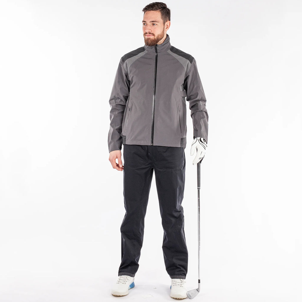 Action is a Waterproof golf jacket for Men in the color Forged Iron(2)