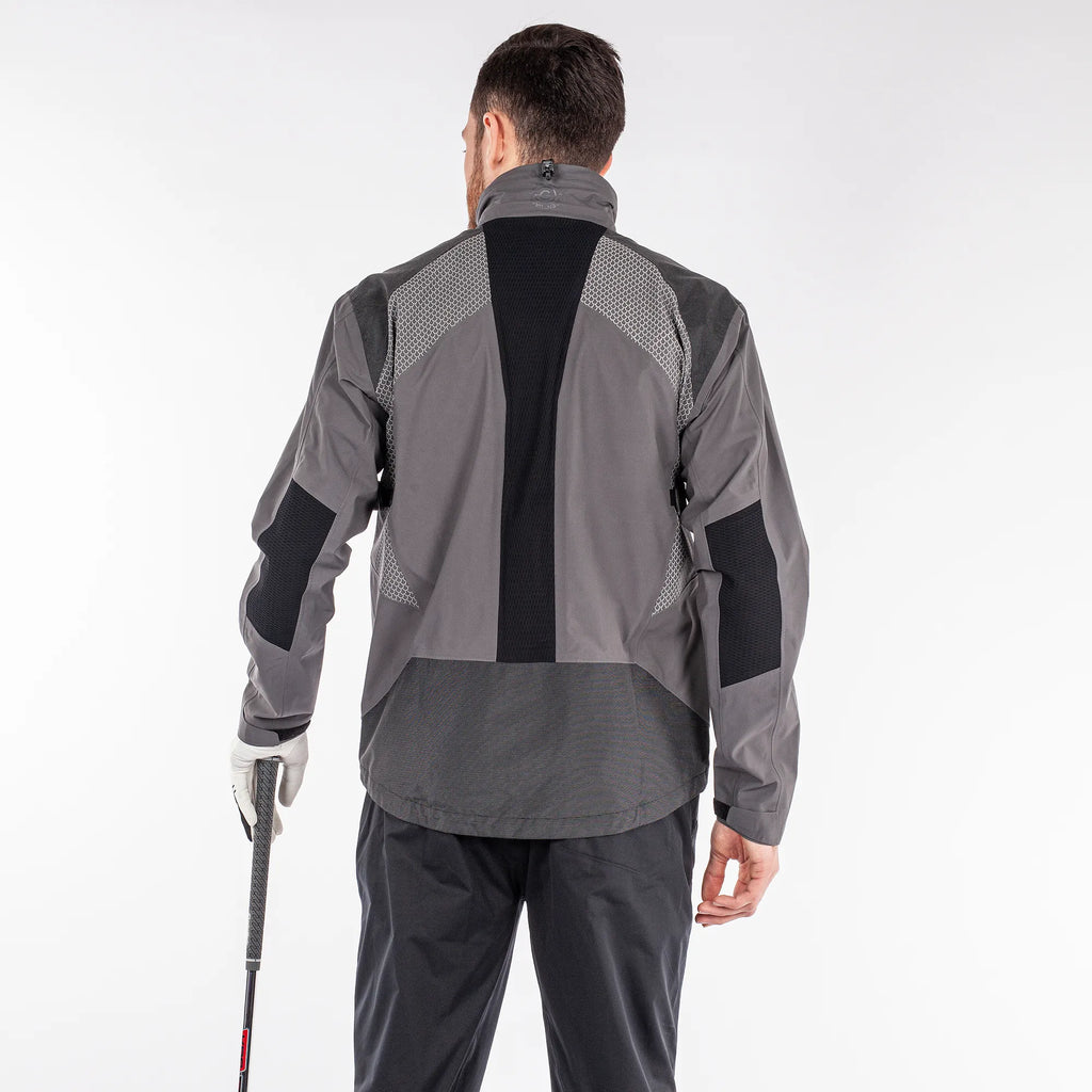Action is a Waterproof golf jacket for Men in the color Forged Iron(5)
