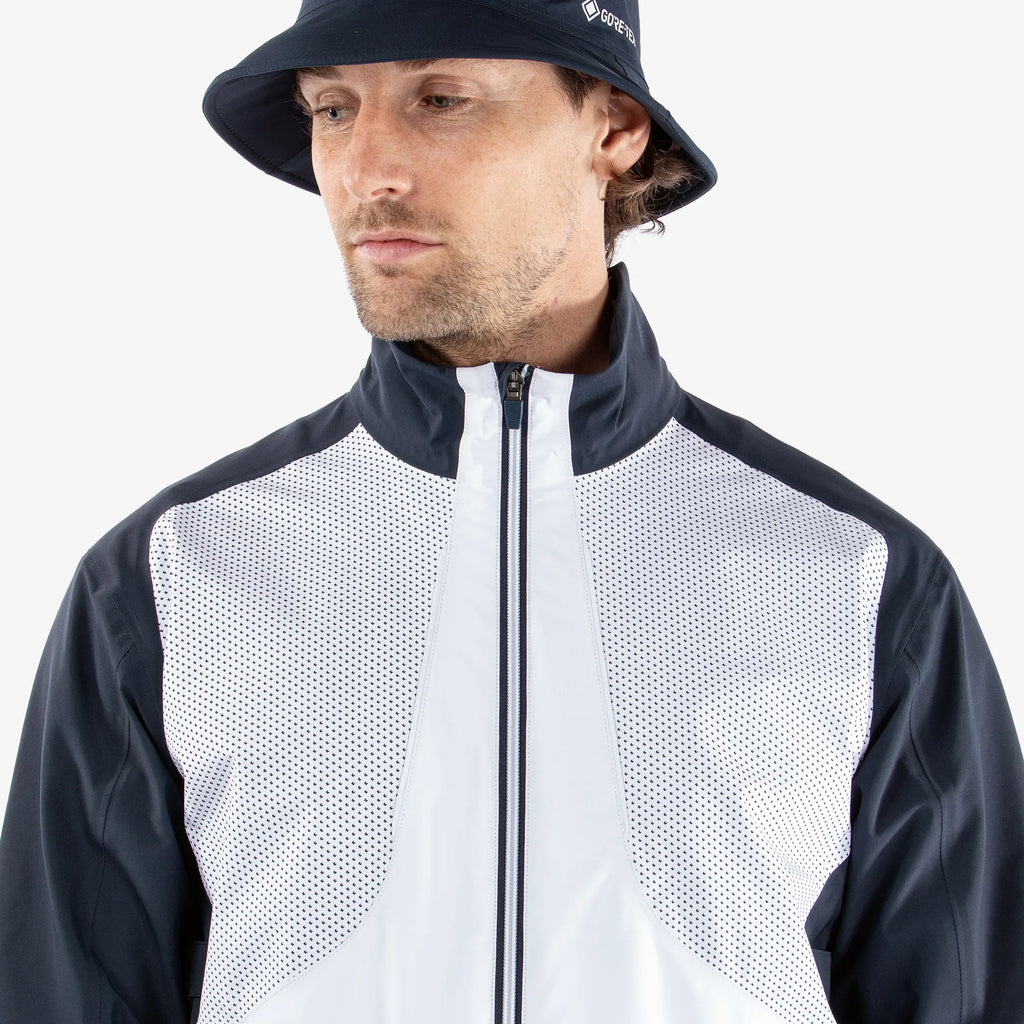 Albert is a Waterproof golf jacket for Men in the color Navy/White(3)