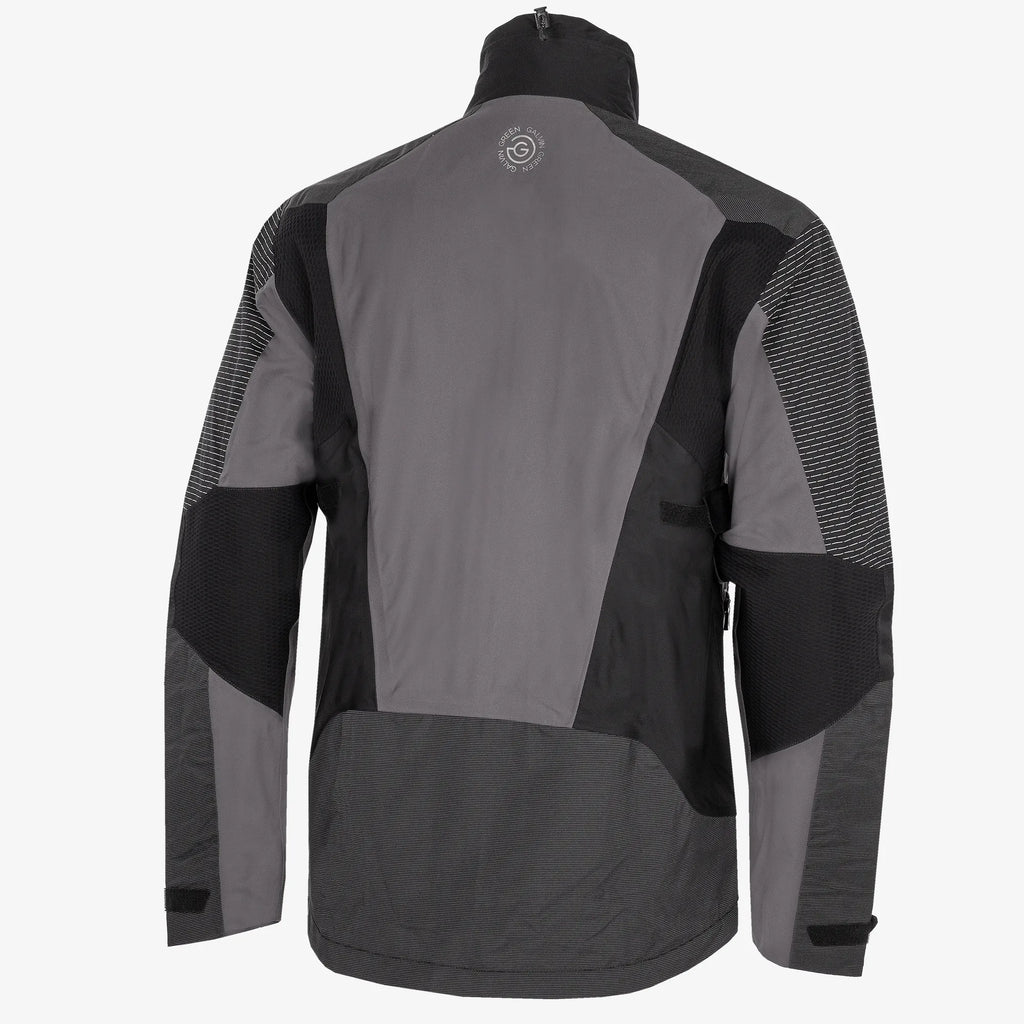 Alister is a Waterproof golf jacket for Men in the color Forged Iron/Black (7)