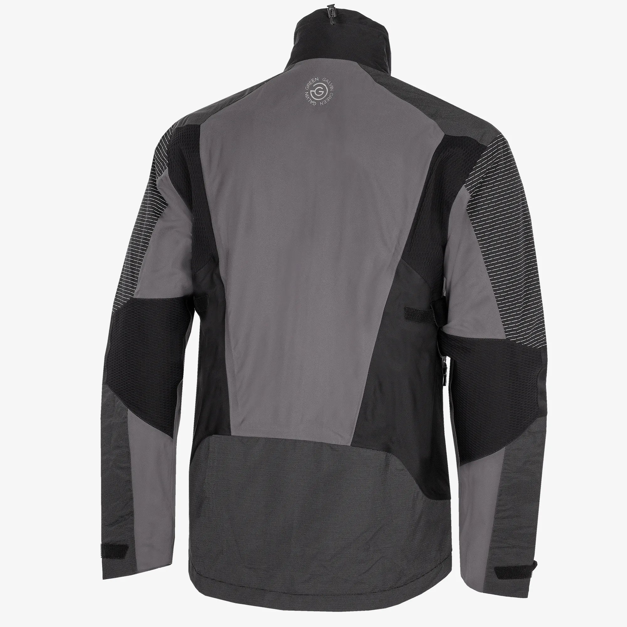 Alister is a Waterproof golf jacket for Men in the color Forged Iron/Black (7)
