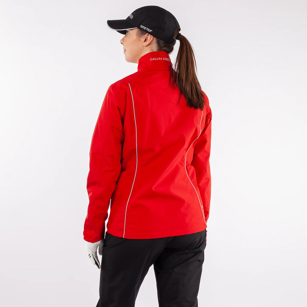 Anya is a Waterproof golf jacket for Women in the color Red(2)