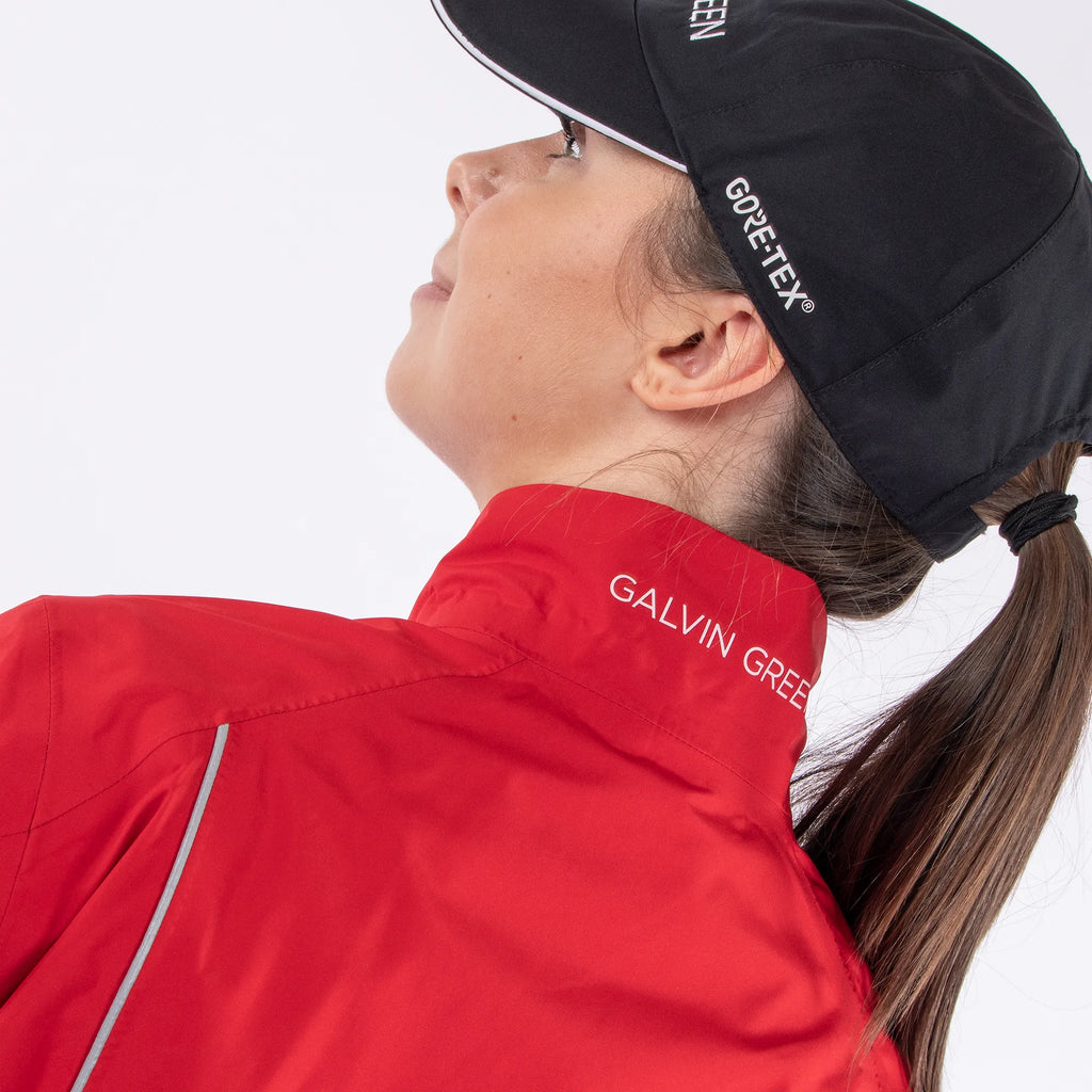 Anya is a Waterproof golf jacket for Women in the color Red(5)