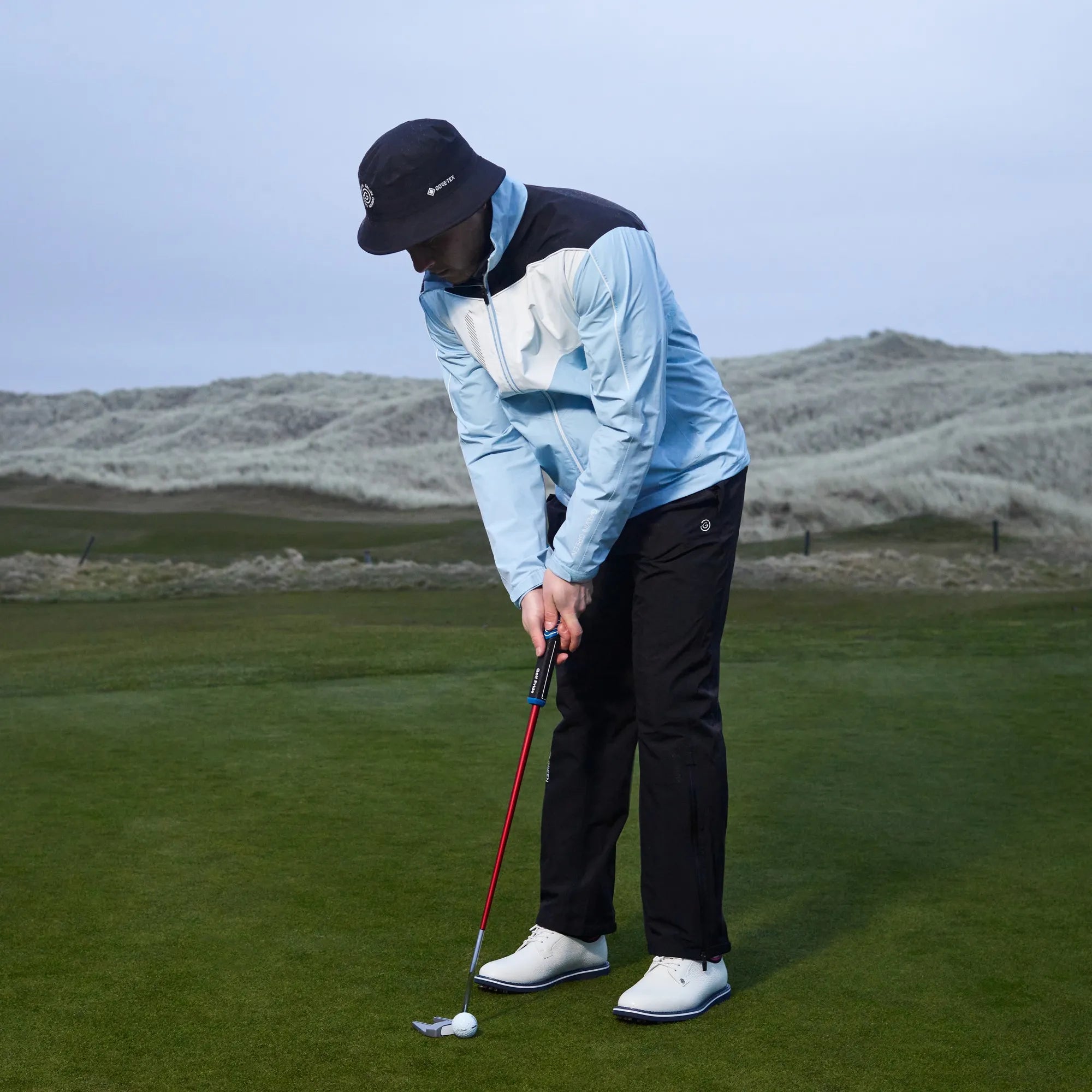 Armstrong is a Waterproof golf jacket for Men in the color Amazing Blue(8)