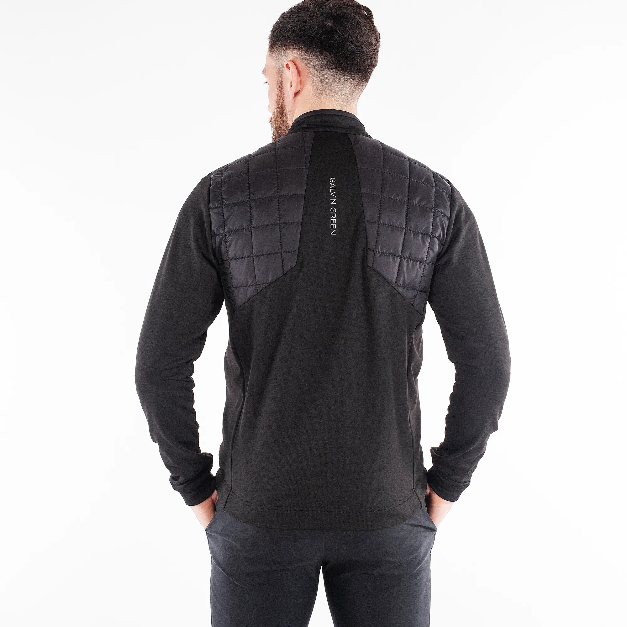 Damian is a Insulating golf mid layer for Men in the color Black(2)