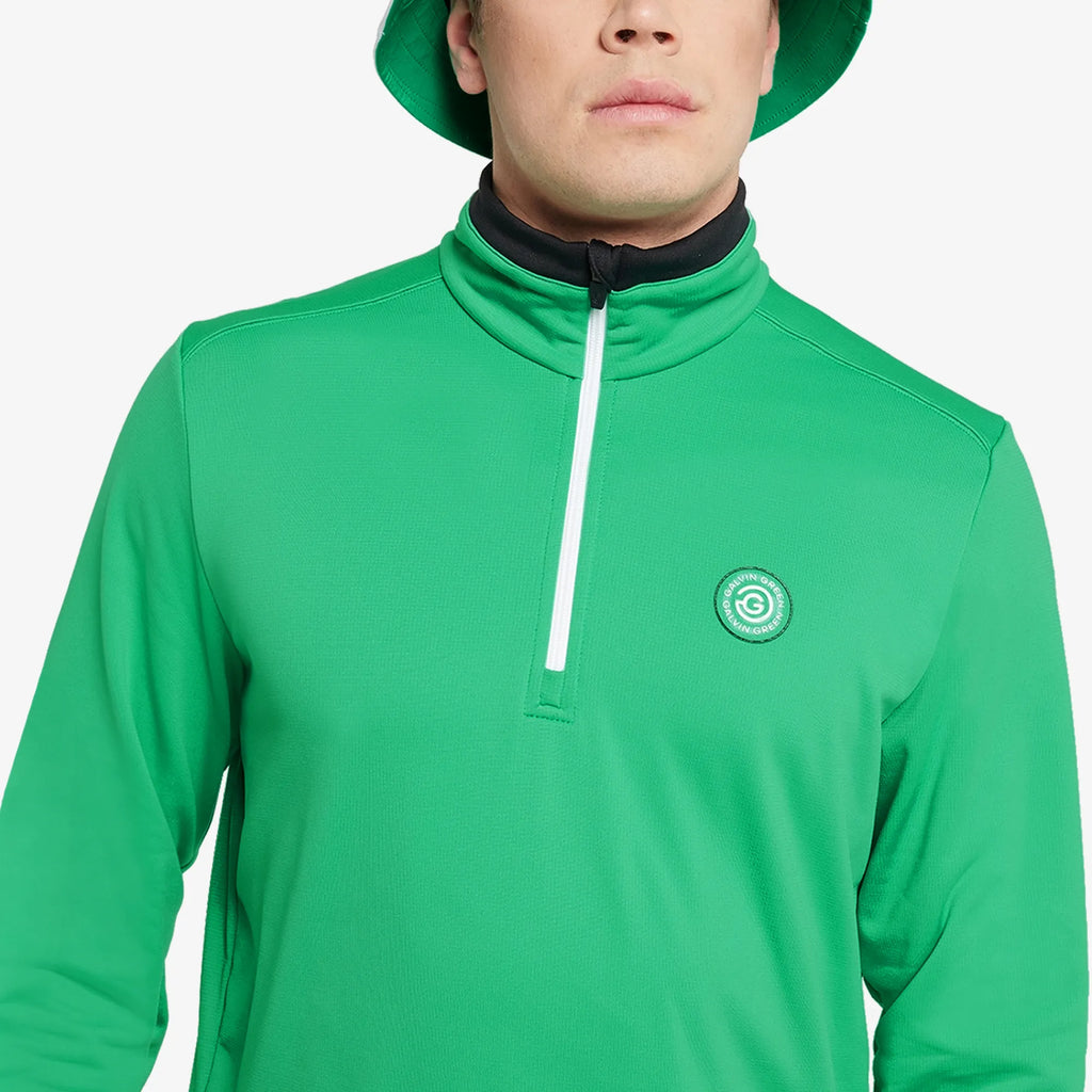 Dario is a Insulating golf mid layer for Men in the color Golf Green/White(3)
