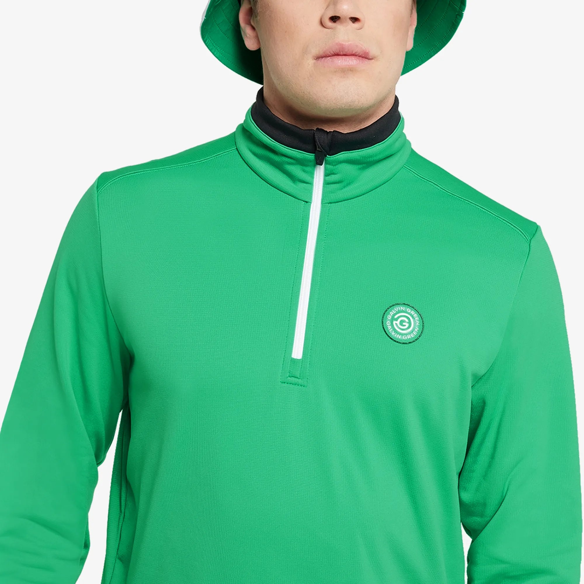 Dario is a Insulating golf mid layer for Men in the color Golf Green/White(3)