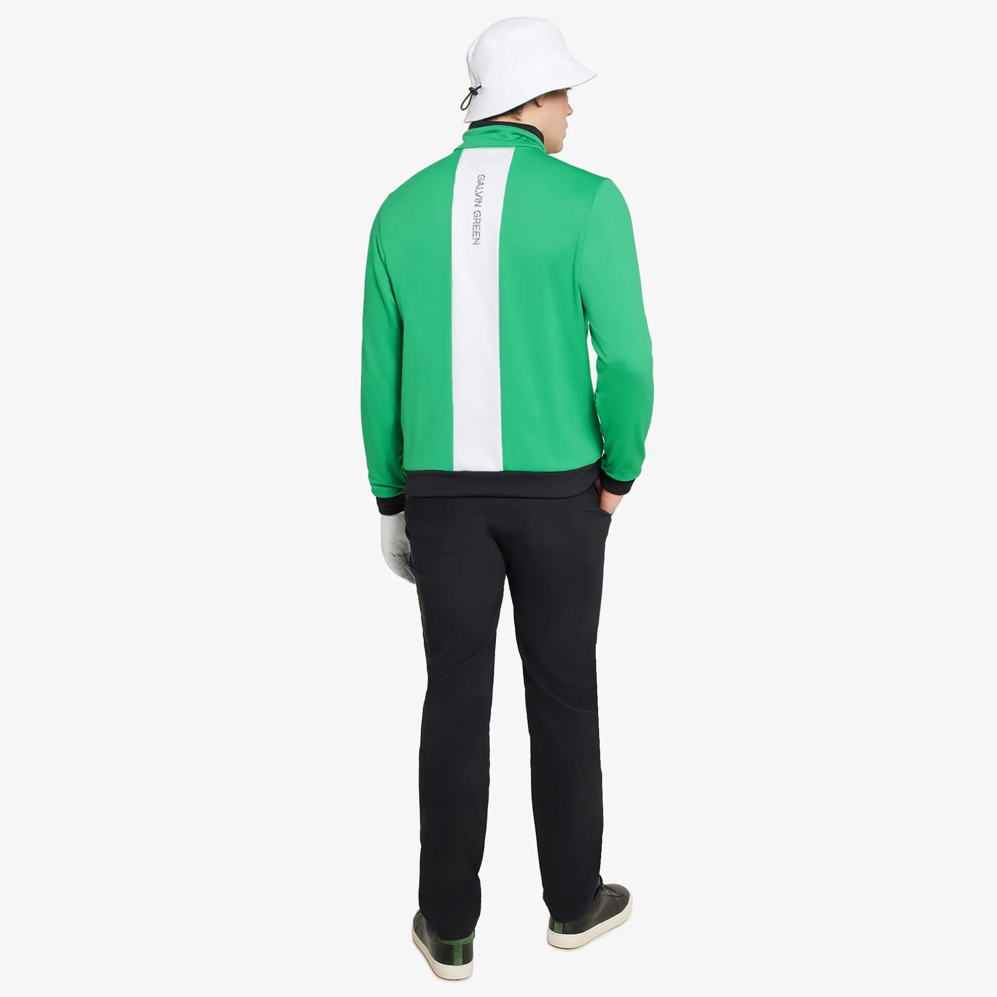 Dario is a Insulating golf mid layer for Men in the color Golf Green/White(6)
