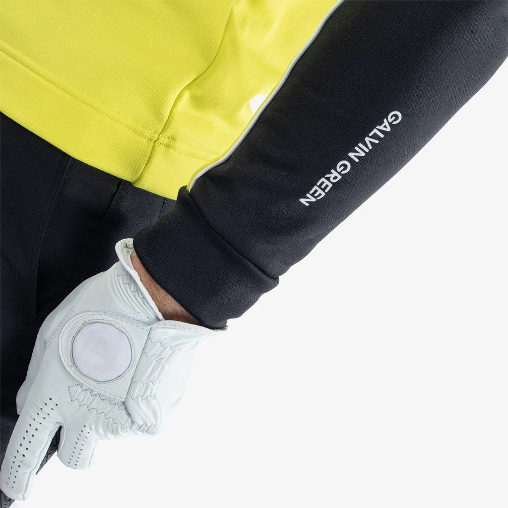 Dave is a Insulating golf mid layer for Men in the color Sunny Lime/Black(4)