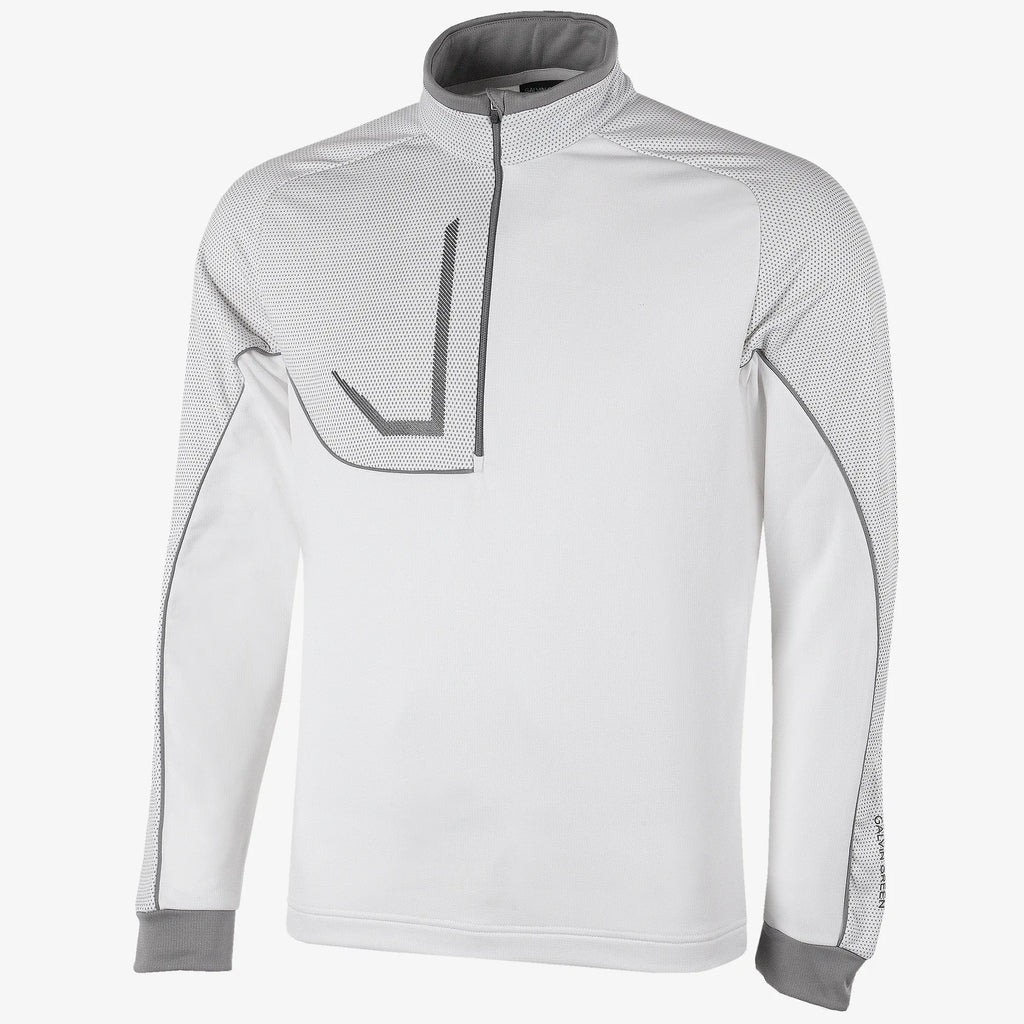 Daxton is a Insulating golf mid layer for Men in the color White/Cool Grey/Sharkskin(0)