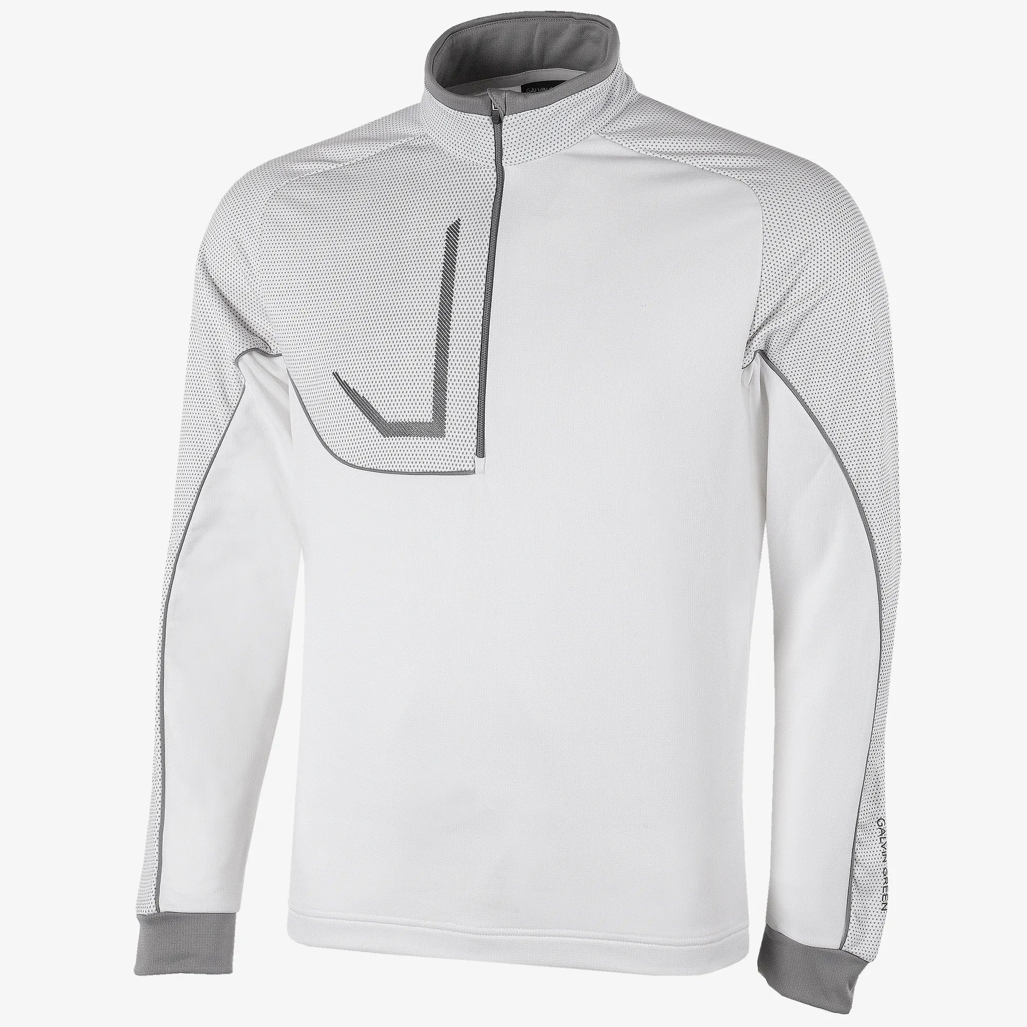 Daxton is a Insulating golf mid layer for Men in the color White/Cool Grey/Sharkskin(0)