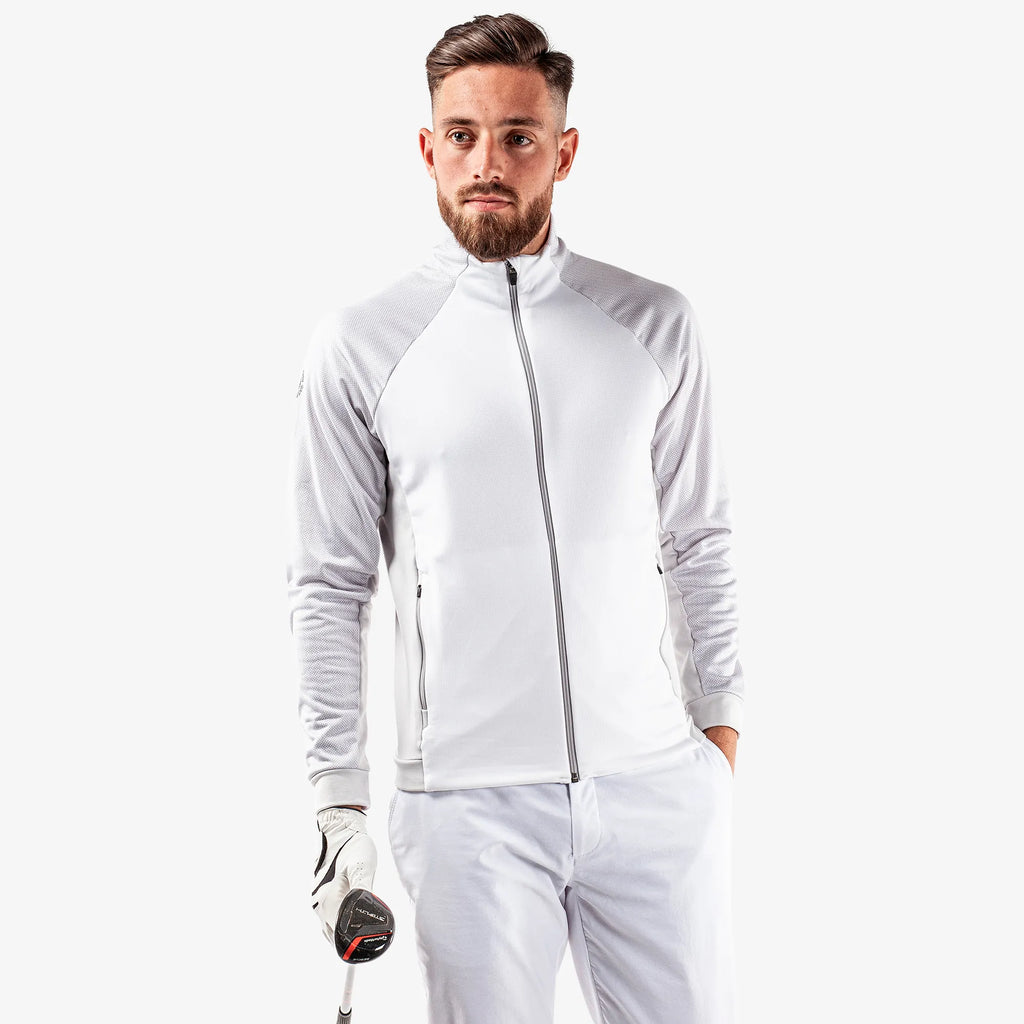 Donald is a Insulating golf mid layer for Men in the color White/Cool Grey(1)