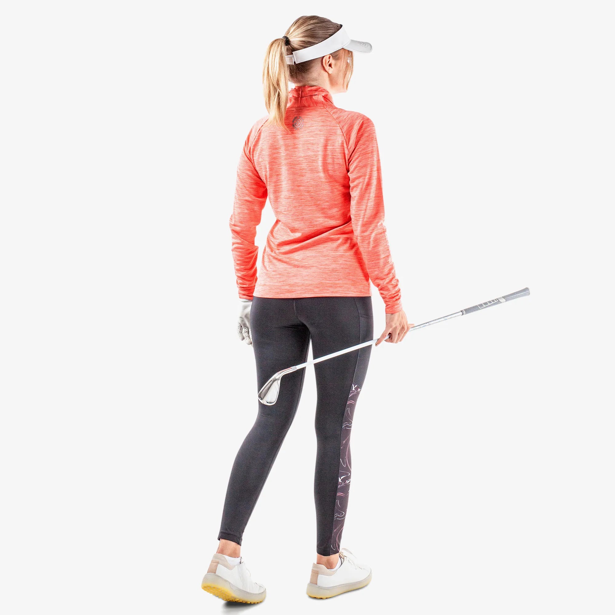 Dorali is a Insulating golf mid layer for Women in the color Sugar Coral(3)