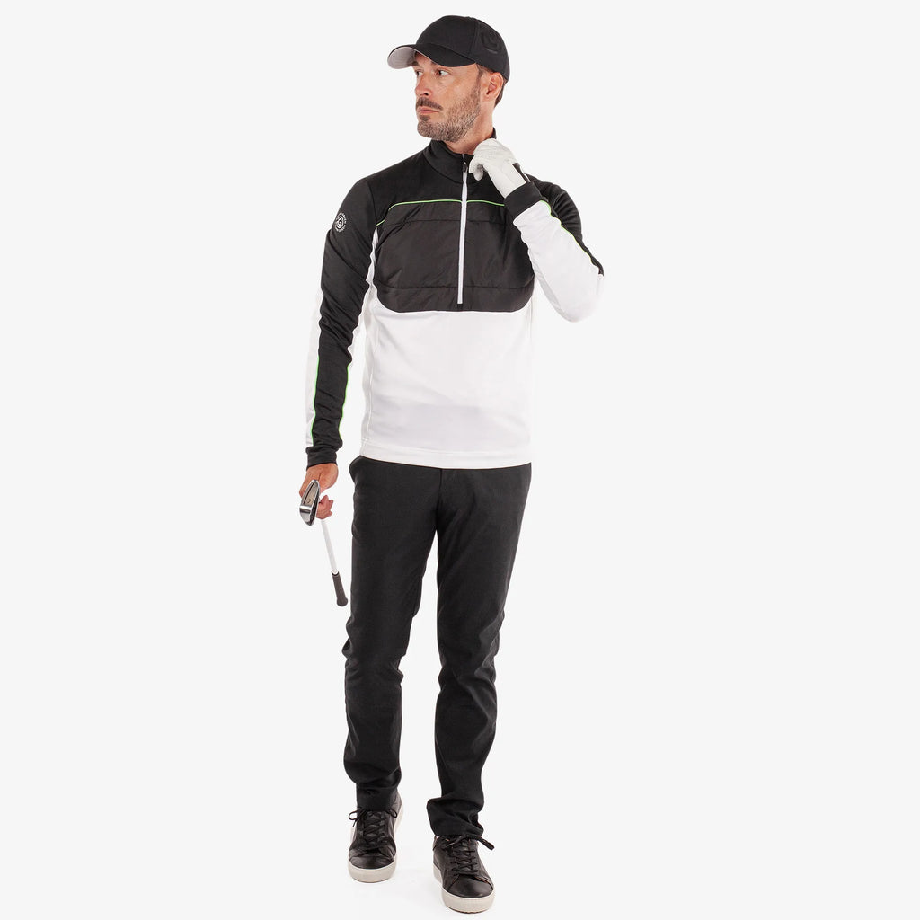 Douglas is a Insulating golf mid layer for Men in the color White/Black(2)