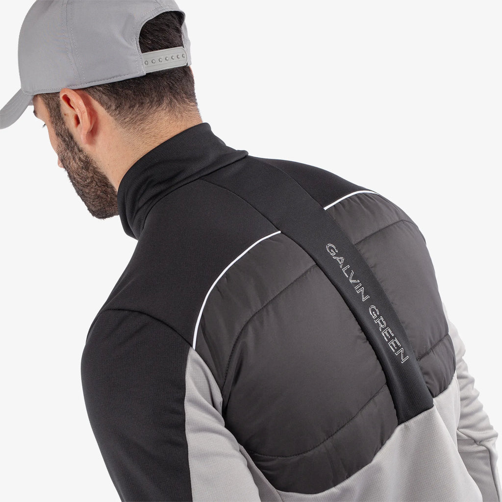 Douglas is a Insulating golf mid layer for Men in the color Sharkskin/Black(5)