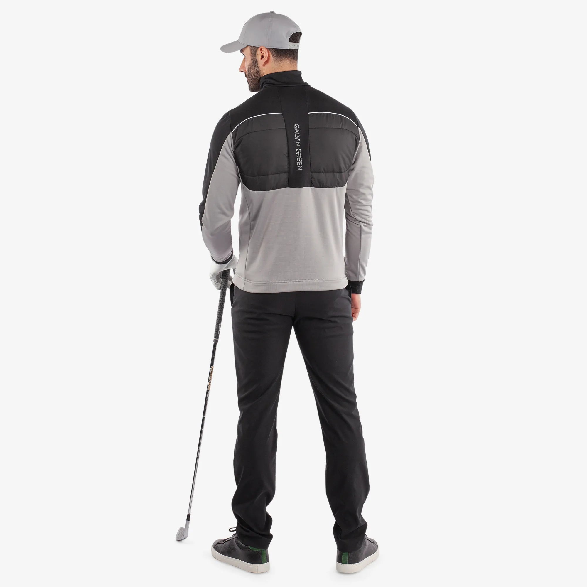 Douglas is a Insulating golf mid layer for Men in the color Sharkskin/Black(6)