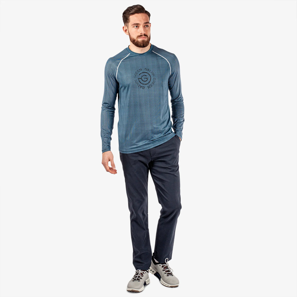 Enzo is a UV protection golf top for Men in the color Navy/Blue(3)