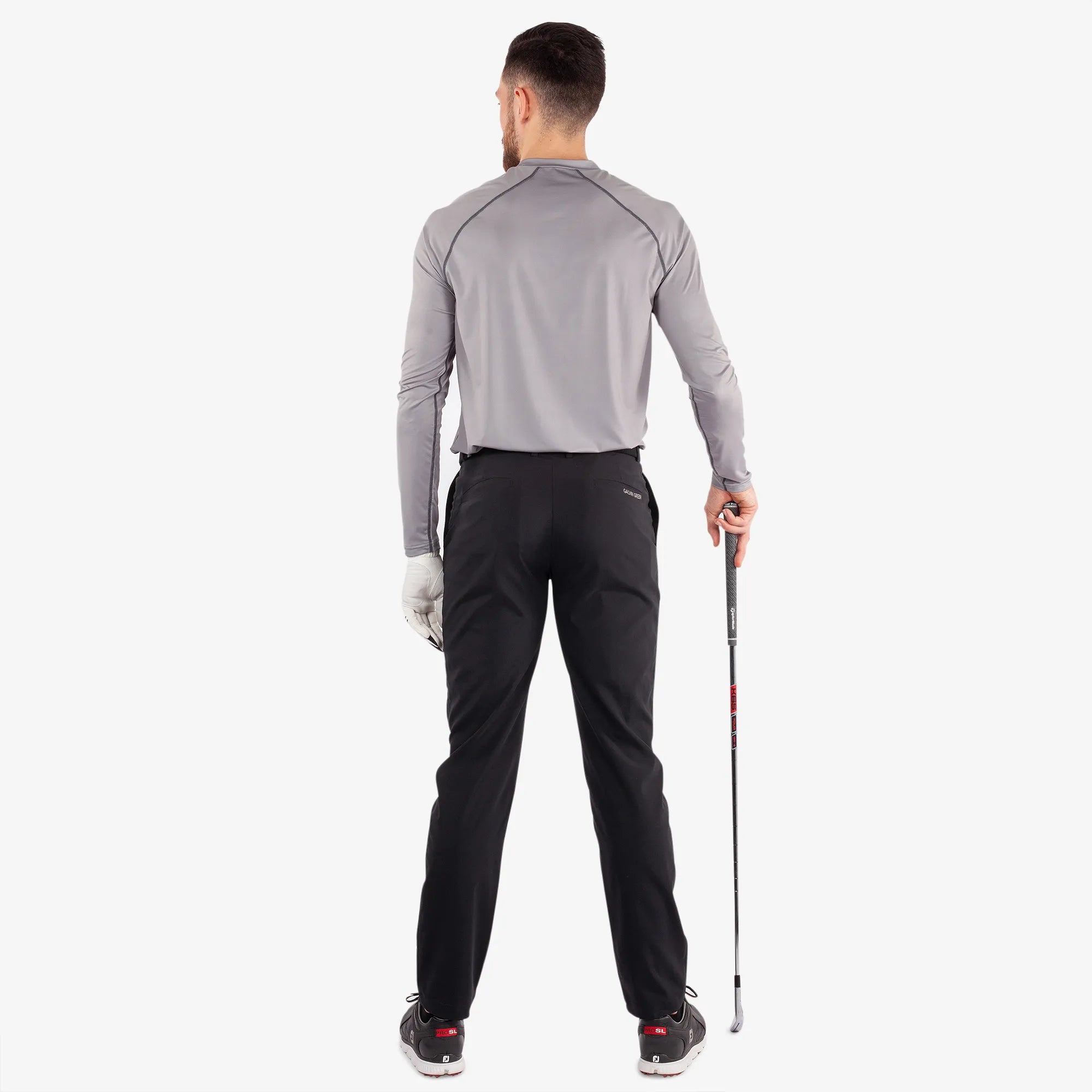 Enzo is a UV protection golf top for Men in the color Sharkskin/Granite Grey(6)