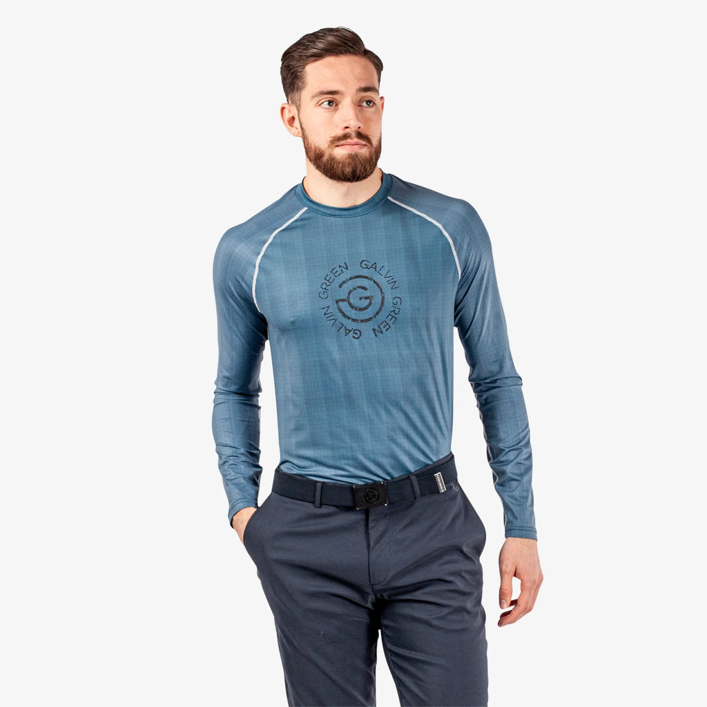 Enzo is a UV protection golf top for Men in the color Navy/Blue(1)