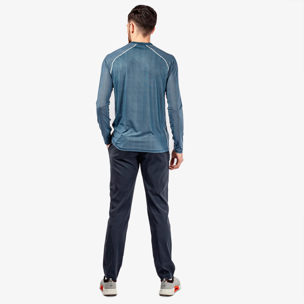Enzo is a UV protection golf top for Men in the color Navy/Blue(8)