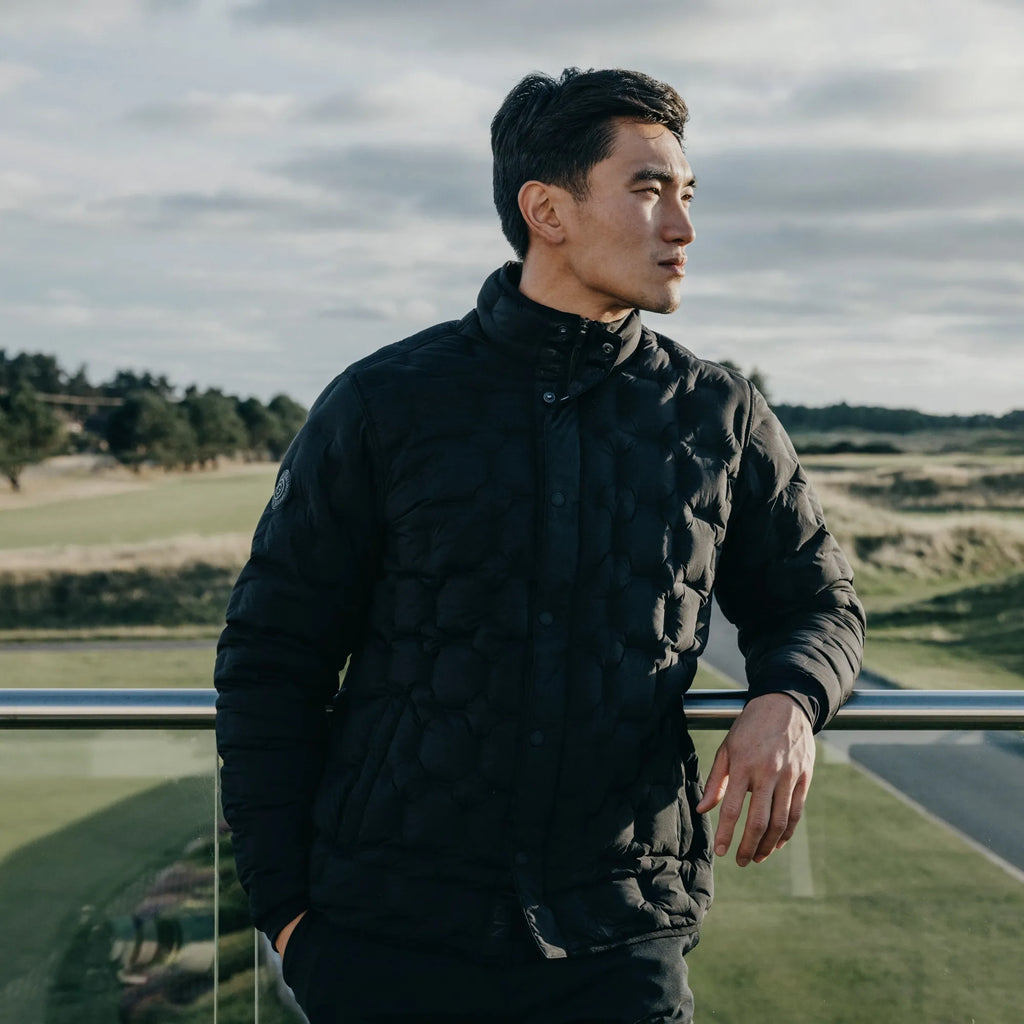 Hugo is a Windproof and water repellent golf jacket for Men in the color Black(9)