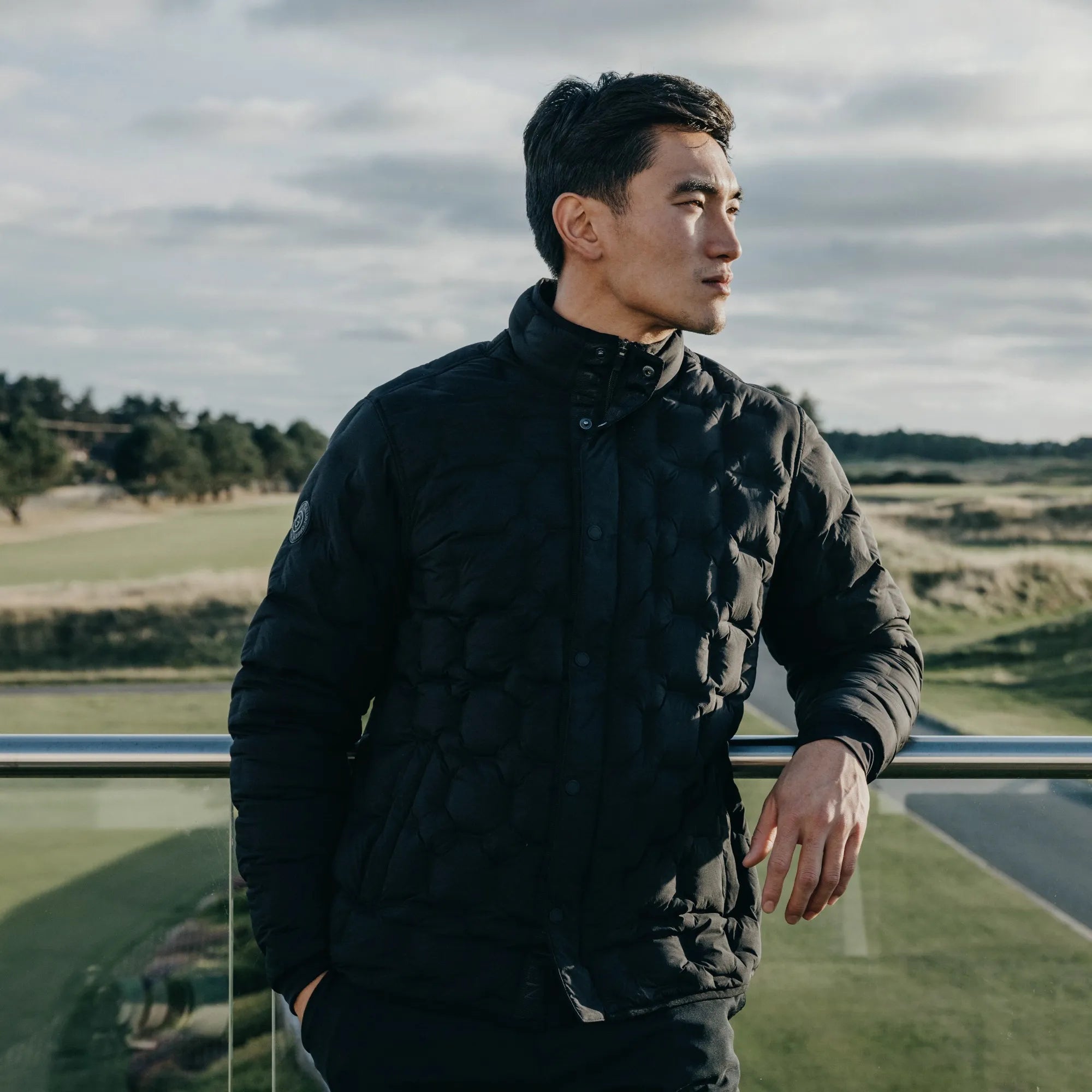 Hugo is a Windproof and water repellent golf jacket for Men in the color Black(9)