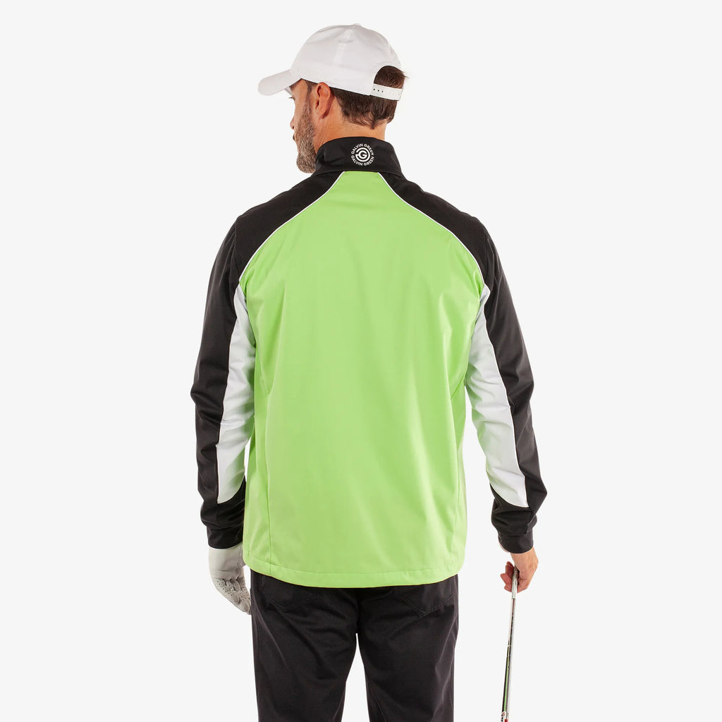 Laurent is a Windproof and water repellent golf jacket for Men in the color Fresh Green/Black(4)