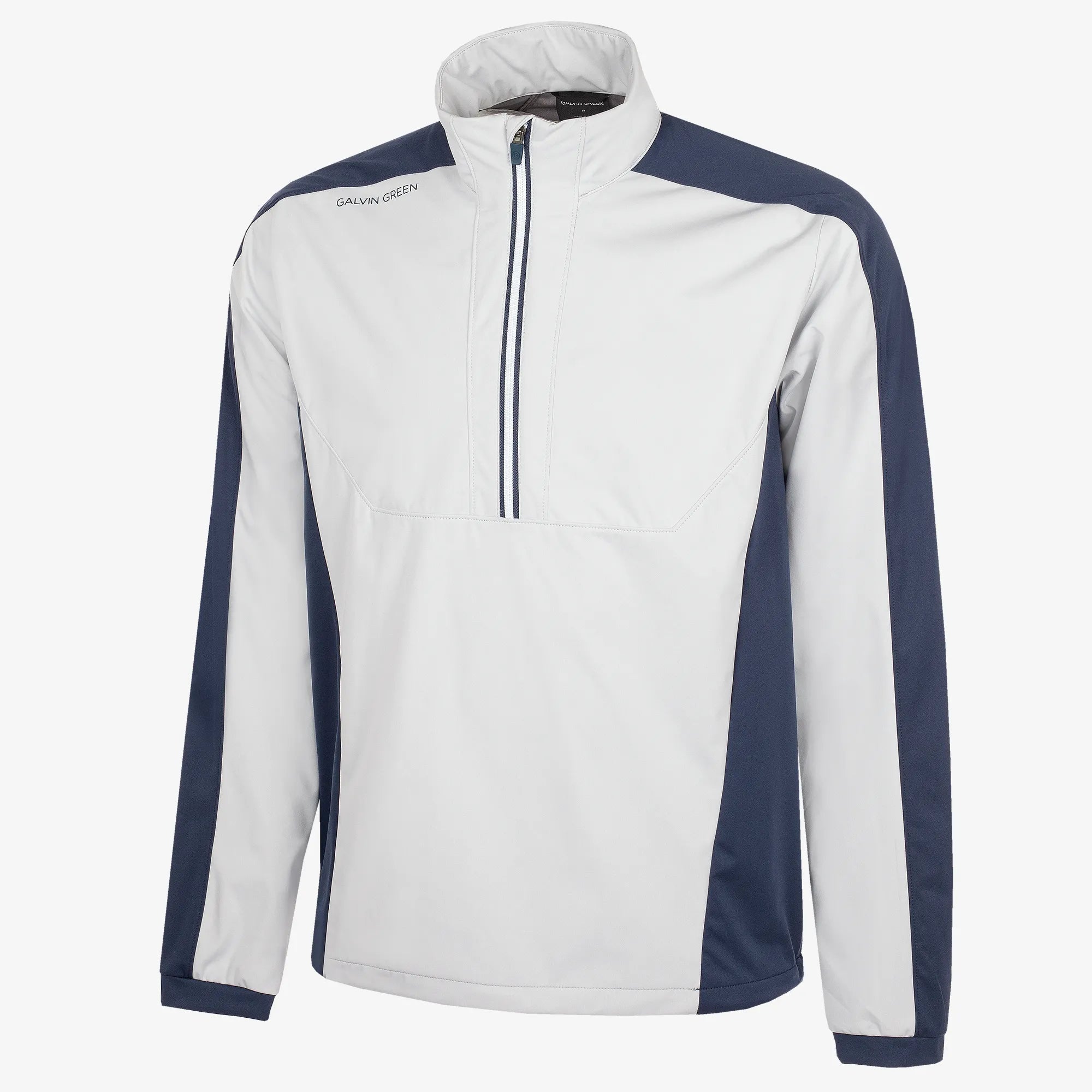 Lawrence is a Windproof and water repellent golf jacket for Men in the color Cool Grey/Navy(0)