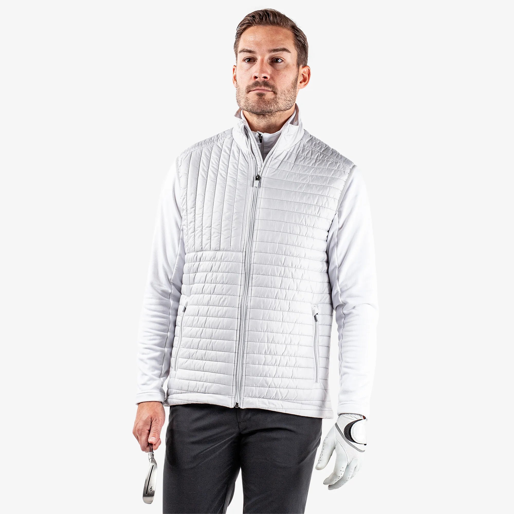 Leroy is a Windproof and water repellent golf vest for Men in the color Cool Grey(1)