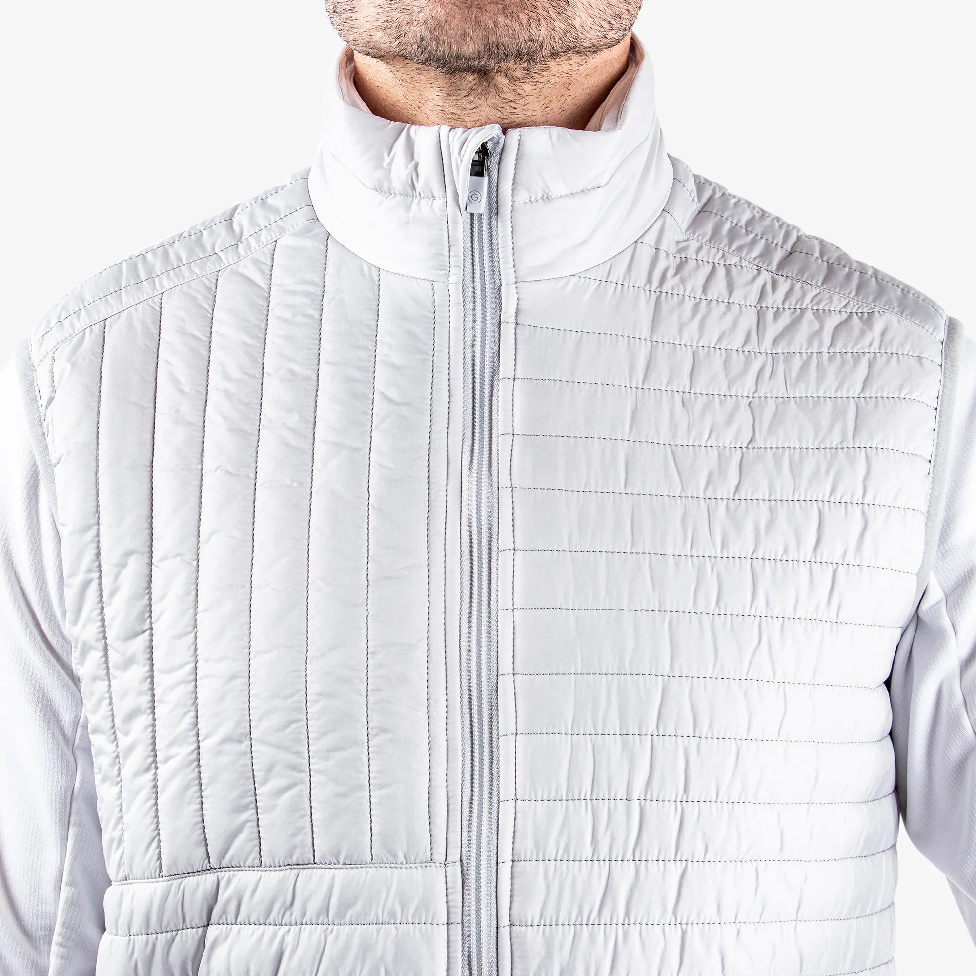 Leroy is a Windproof and water repellent golf vest for Men in the color Cool Grey(3)
