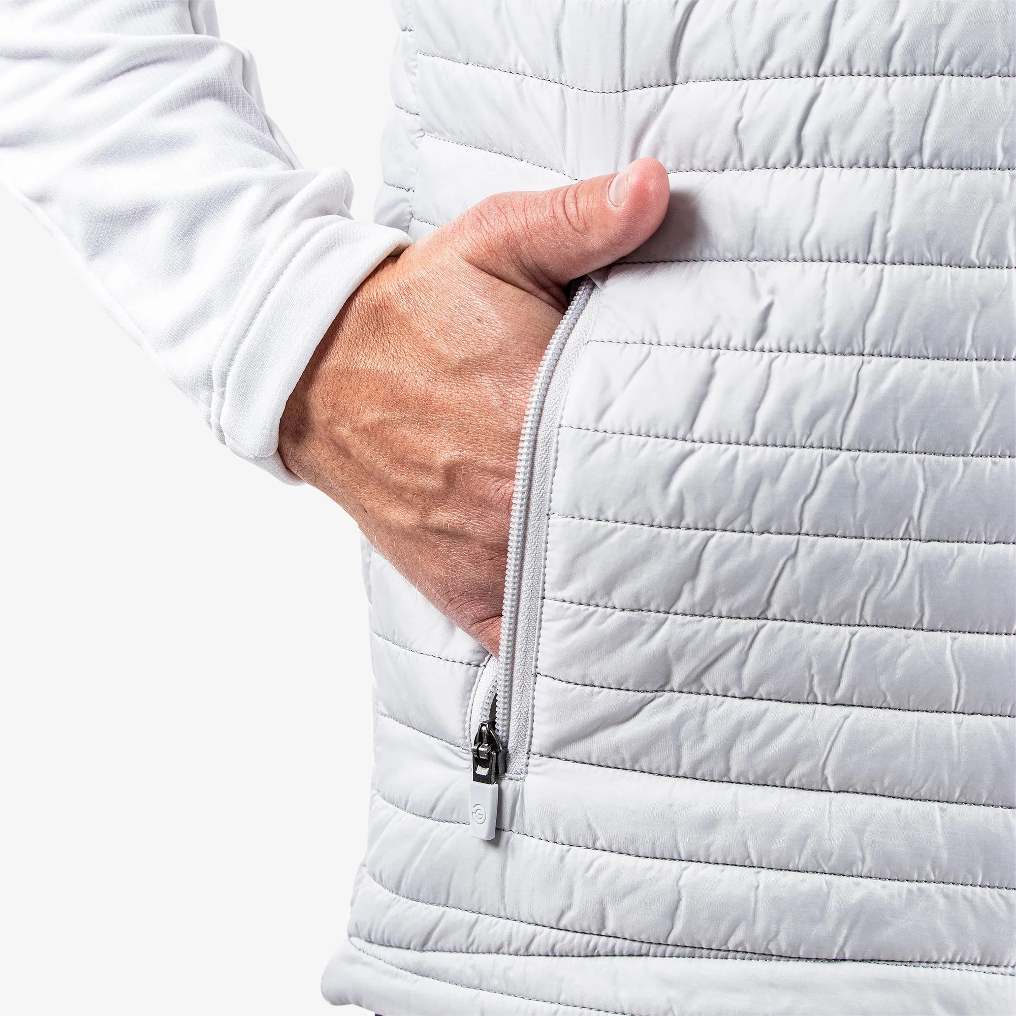 Leroy is a Windproof and water repellent golf vest for Men in the color Cool Grey(5)