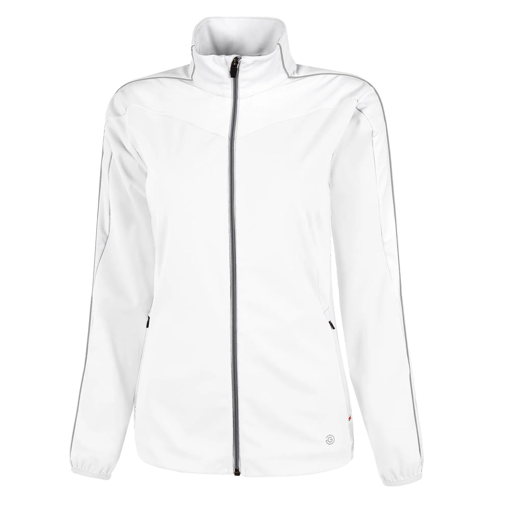 Leslie is a Windproof and water repellent golf jacket for Women in the color White(0)