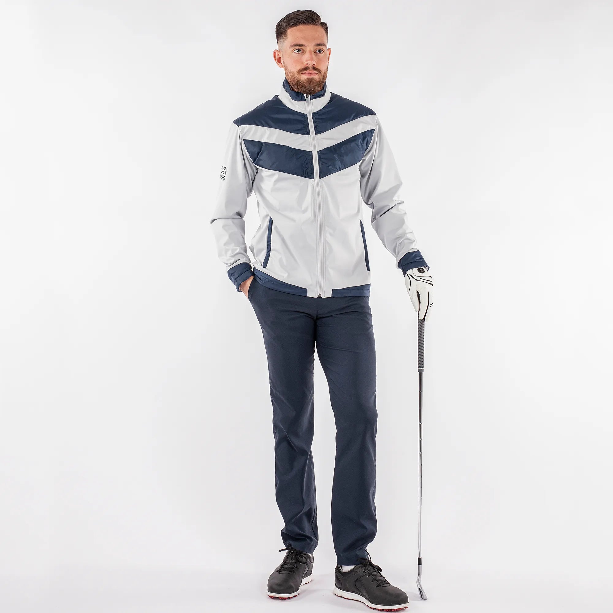 Liam is a Windproof and water repellent golf jacket for Men in the color Cool Grey(7)