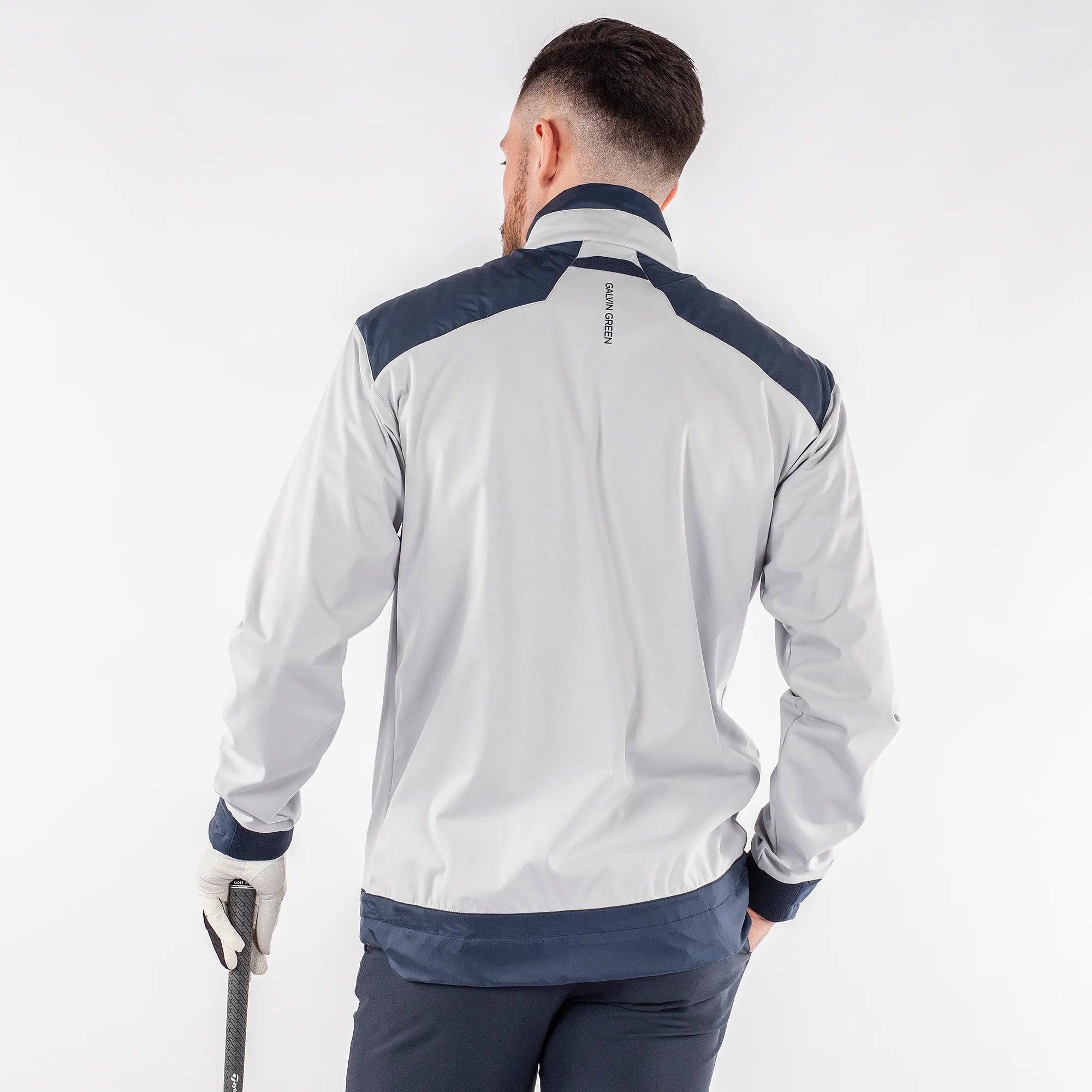Liam is a Windproof and water repellent golf jacket for Men in the color Cool Grey(10)