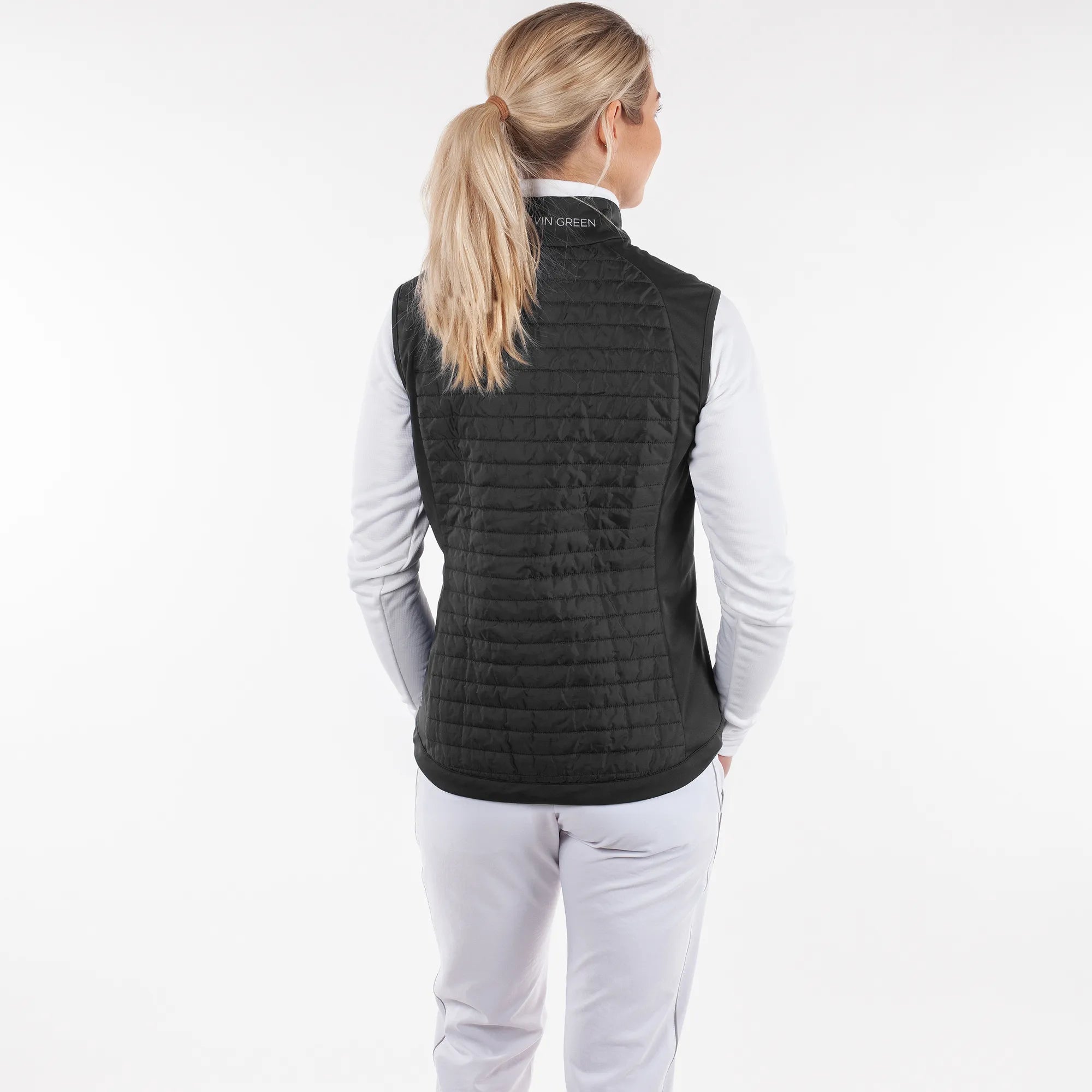 Lisa is a Windproof and water repellent golf vest for Women in the color Black(6)