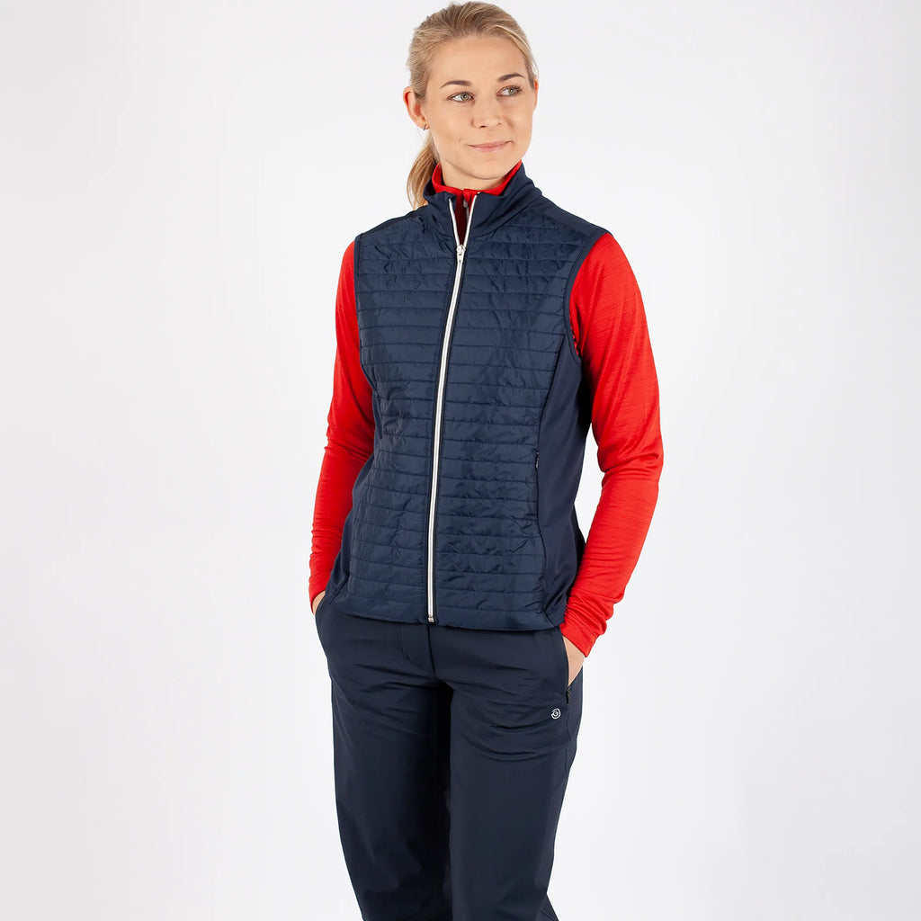 Lisa is a Windproof and water repellent golf vest for Women in the color Navy(1)