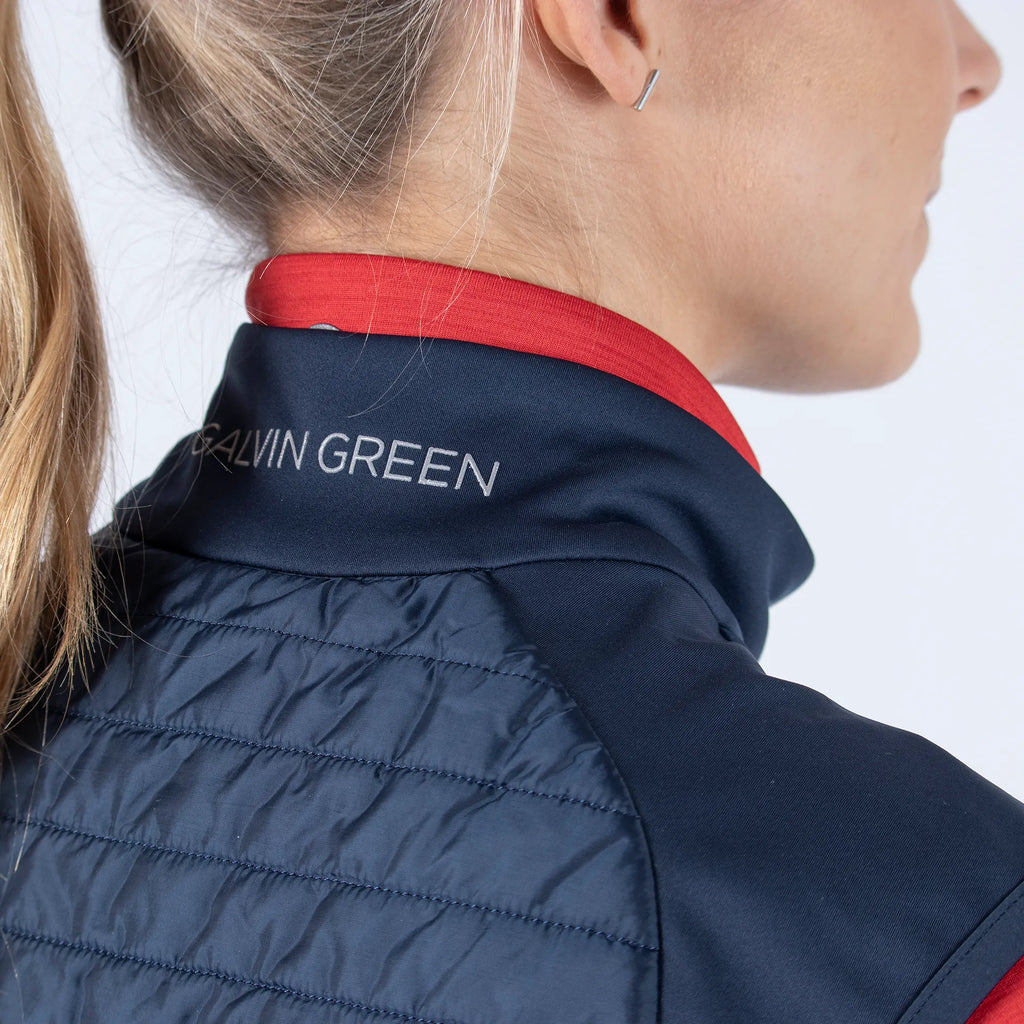 Lisa is a Windproof and water repellent golf vest for Women in the color Navy(4)