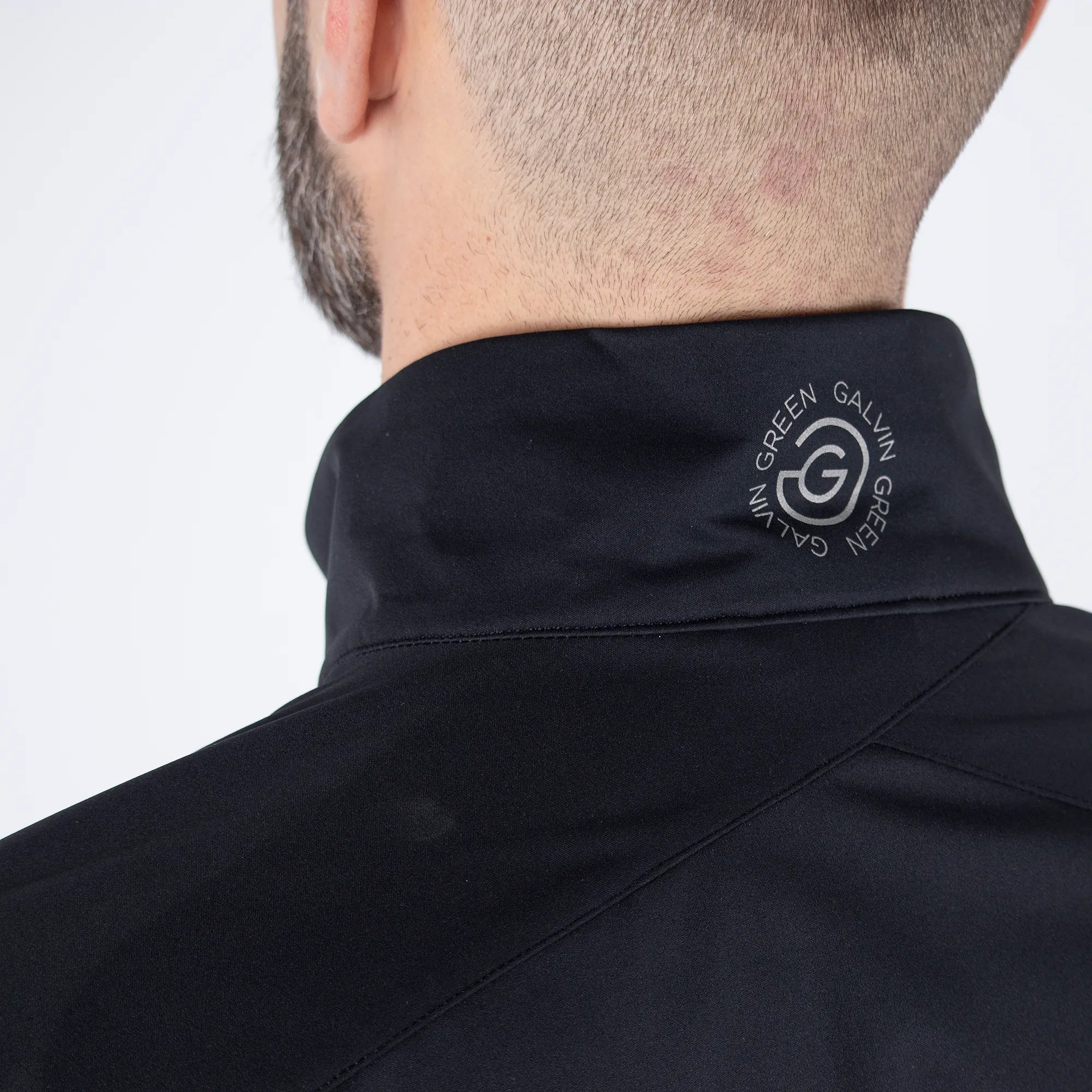 Lucas is a Windproof and water repellent golf jacket for Men in the color Black(4)