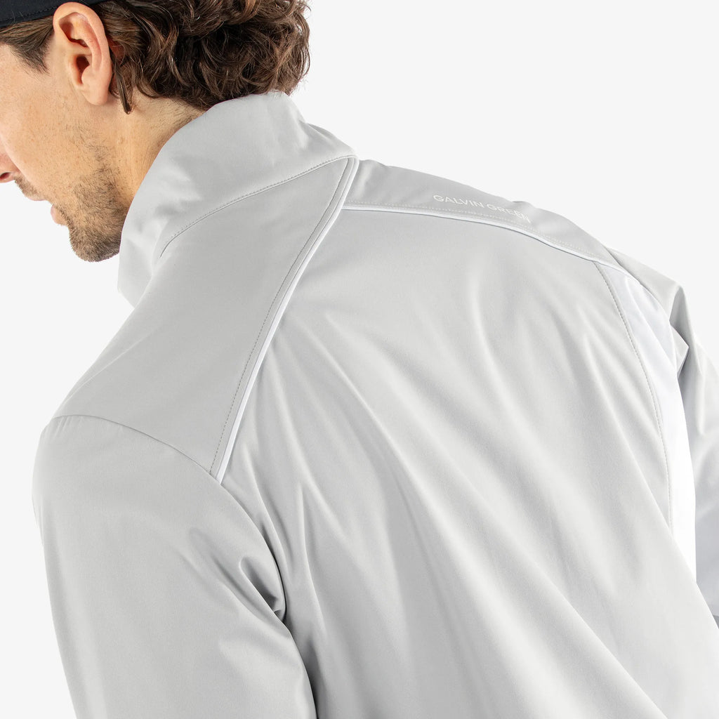 Lucien is a Windproof and water repellent golf jacket for Men in the color Cool Grey/White(6)