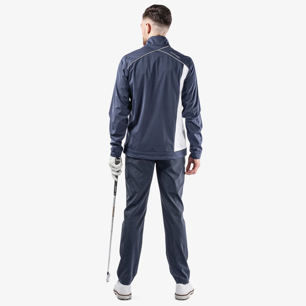 Lucien is a Windproof and water repellent golf jacket for Men in the color Navy/White/Cool Grey(9)