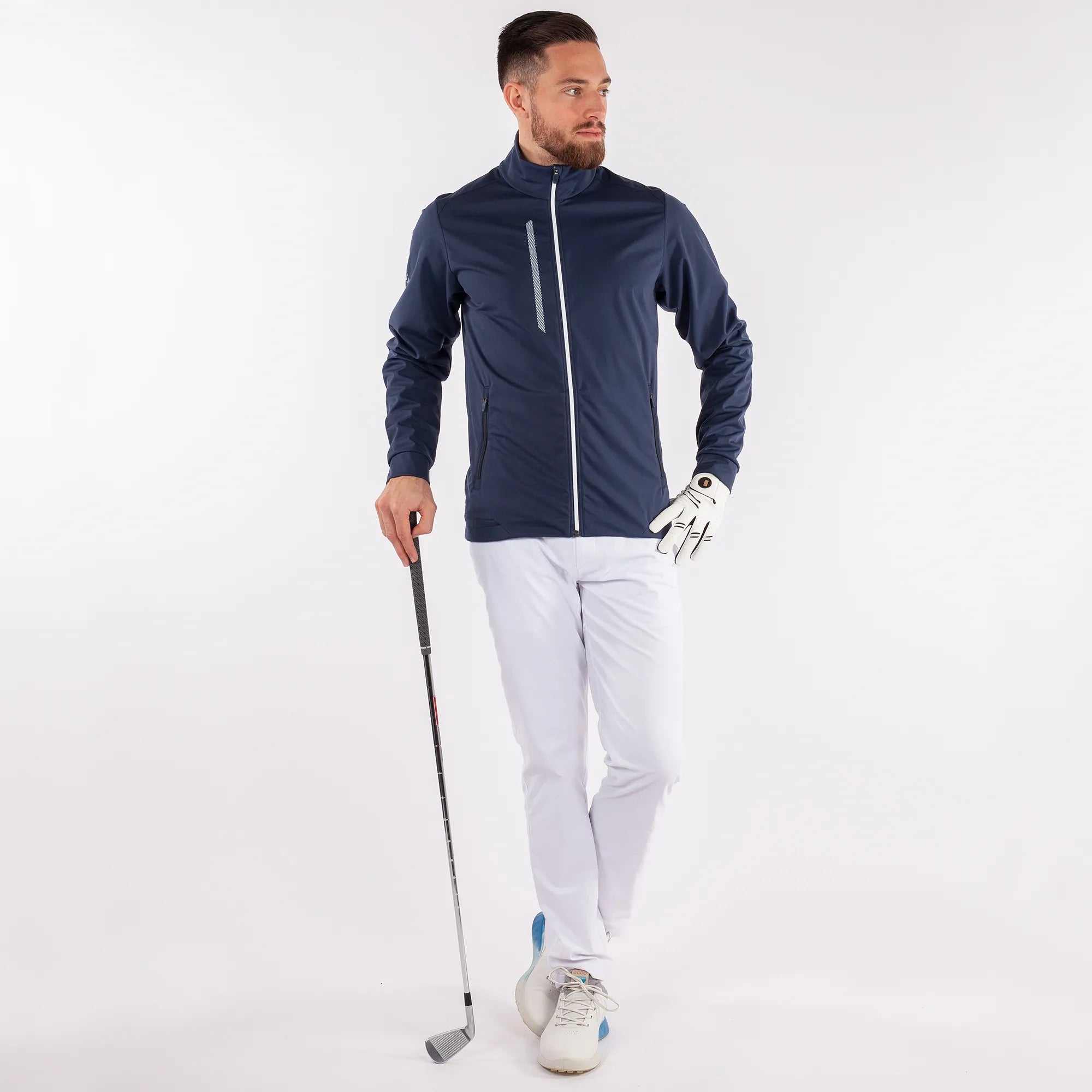 Lyle is a Windproof and water repellent golf jacket for Men in the color Navy(2)
