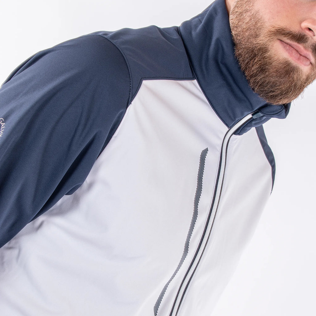 Lyle is a Windproof and water repellent golf jacket for Men in the color White(4)