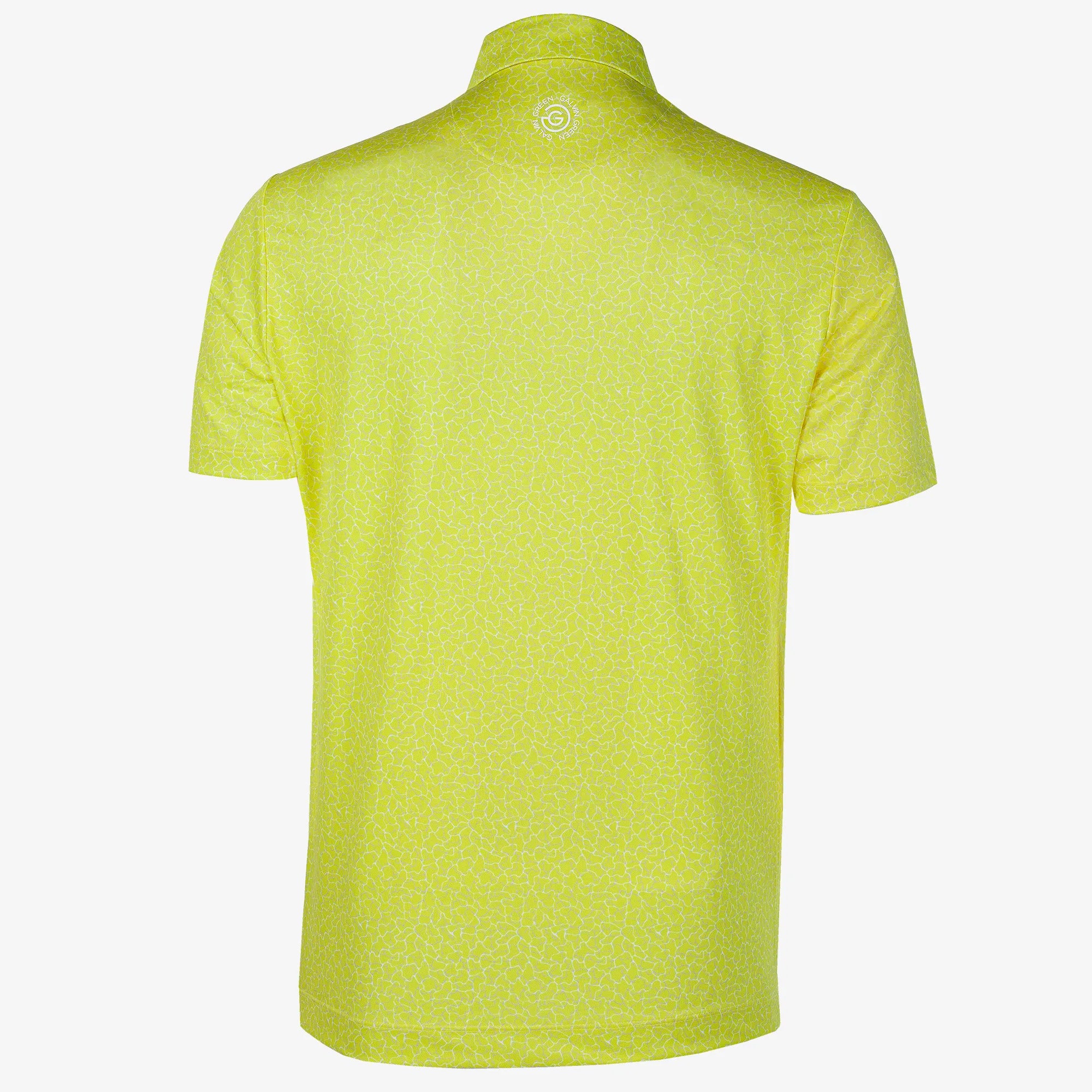 Mani is a Breathable short sleeve golf shirt for Men in the color Sunny Lime(8)