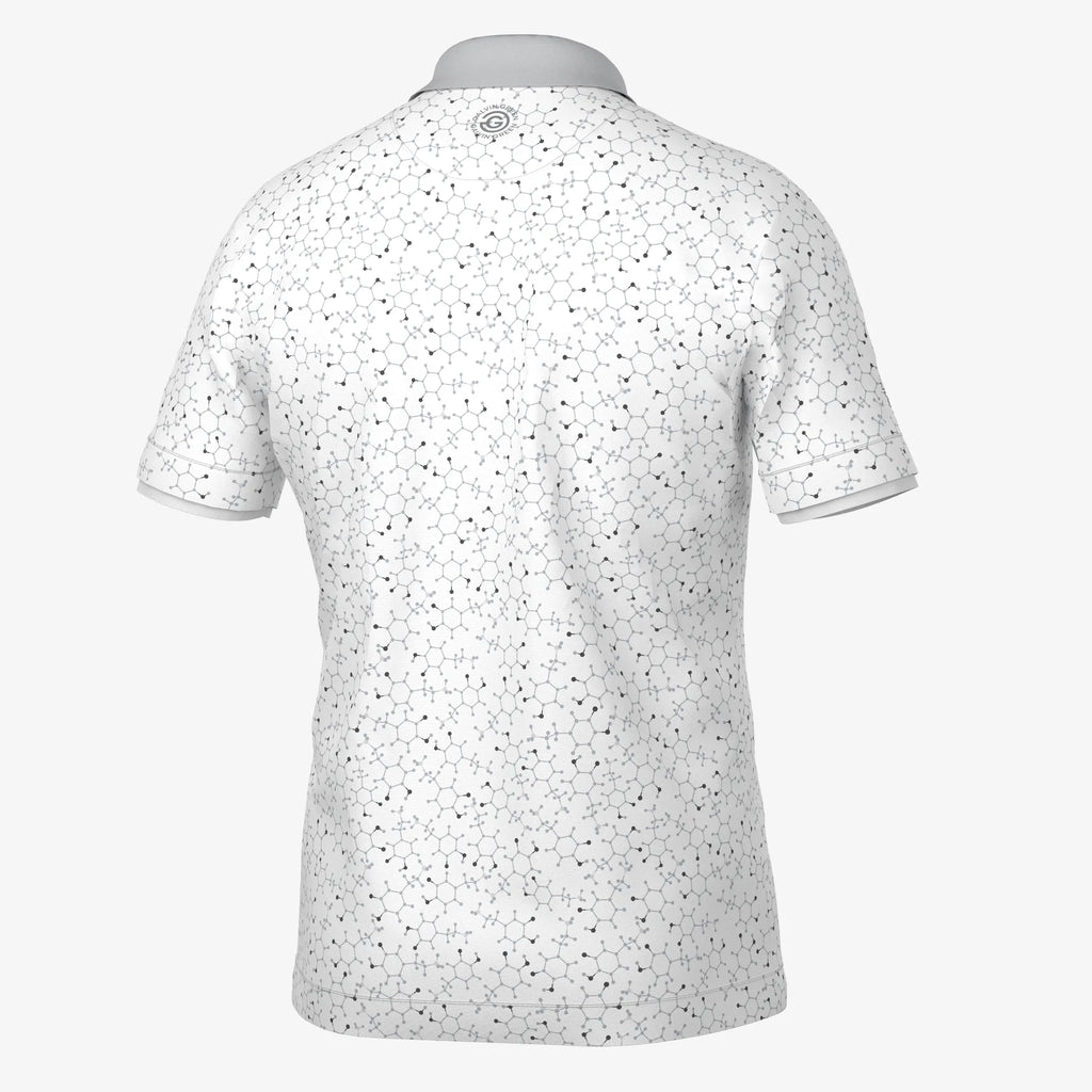 Mannix is a Breathable short sleeve golf shirt for Men in the color White/Cool Grey(7)