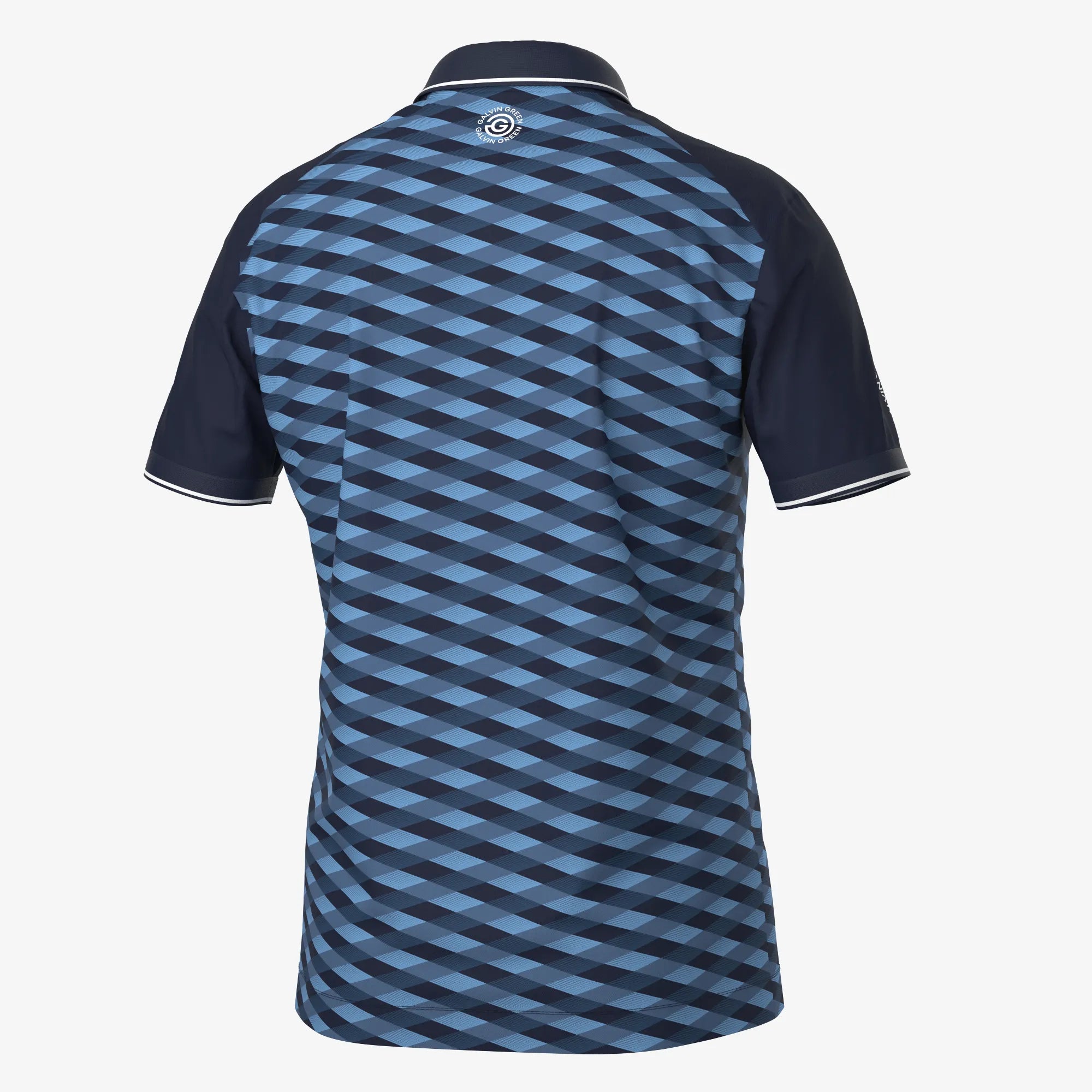 Marlon is a Breathable short sleeve golf shirt for Men in the color Navy/Moonlight Blue(7)